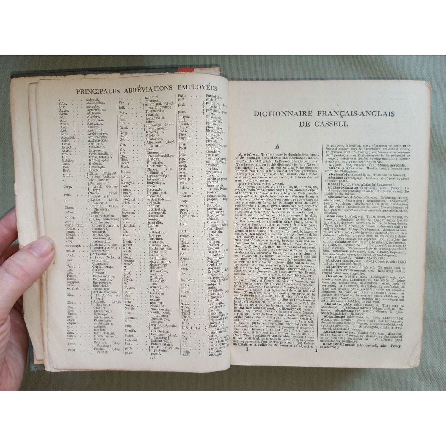 Dictionnaire Français-Anglais et Anglais-Français de Cassell Antique Dictionary