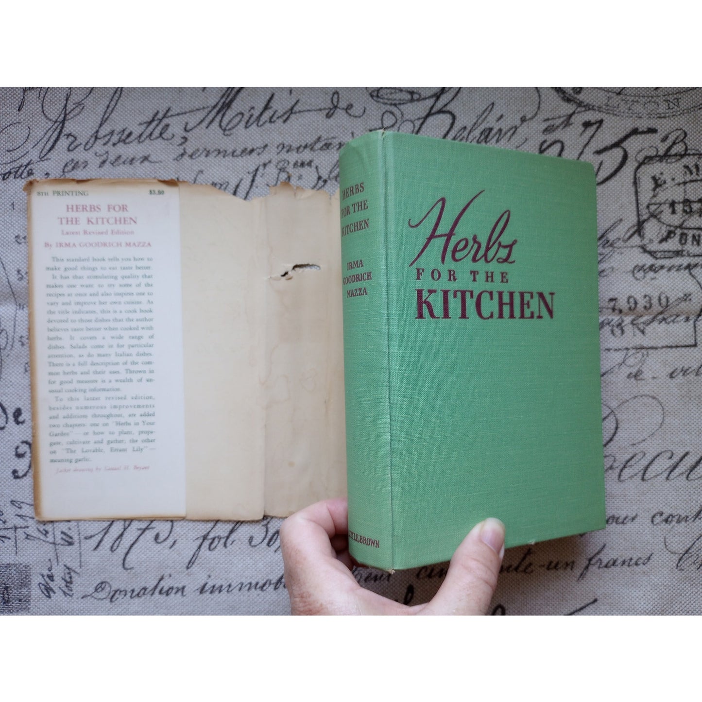 Vintage Recipes Cook Book Herbs For The Kitchen Irma Goodrich Mazza 1956 HCDJ #1