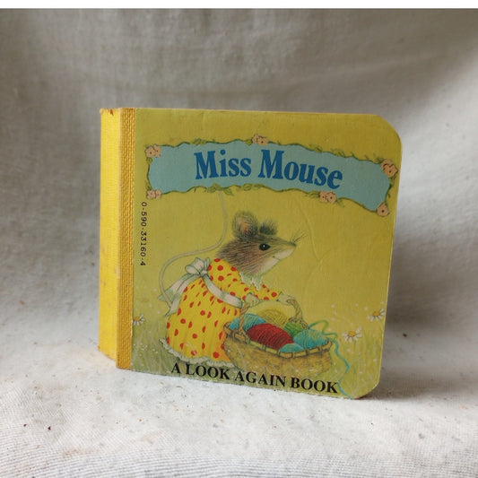 Miss Mouse By Susi Adams Look Again Board Book Rare 1984 Children's Book