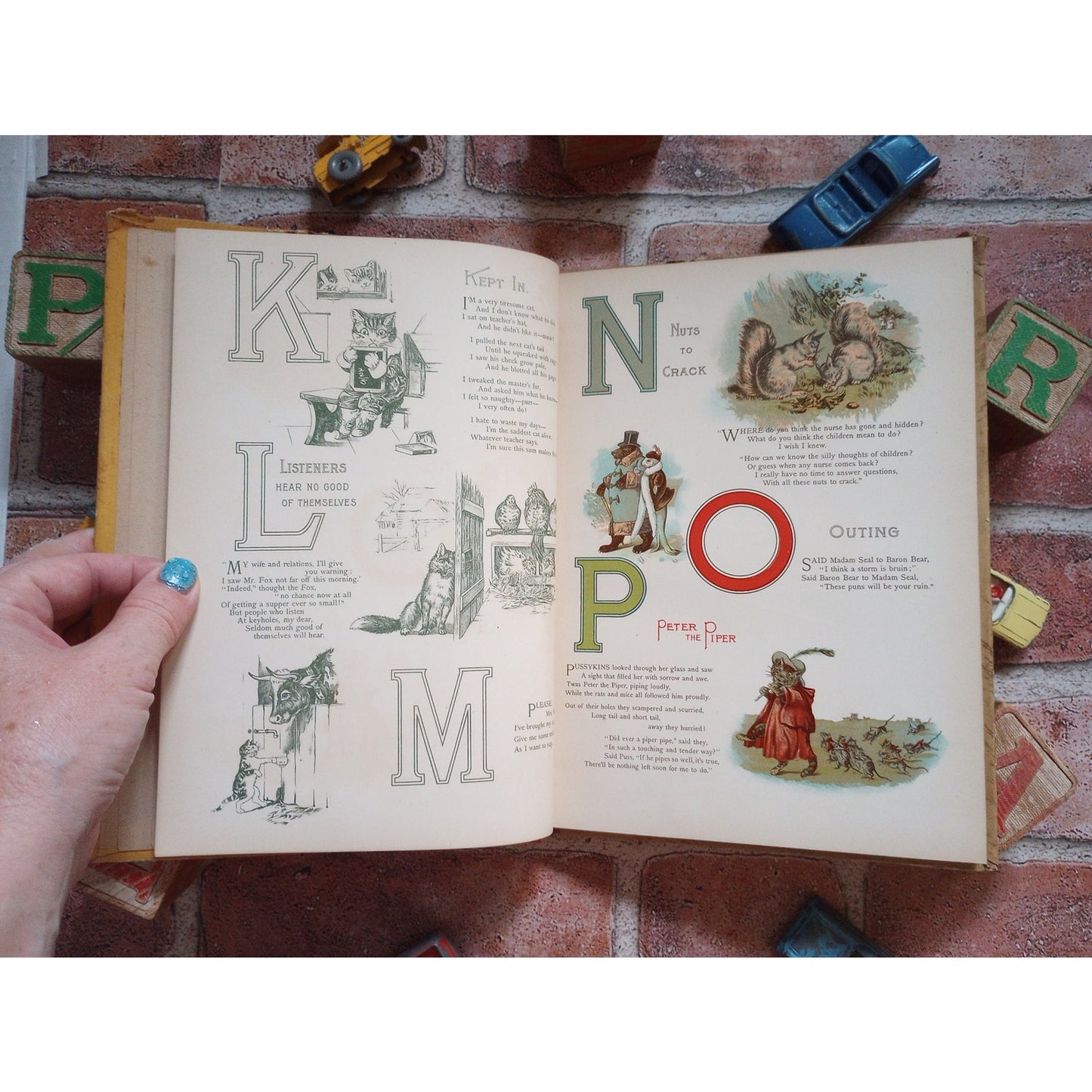 Picture Book Garden Victorian Lithograph Alphabet Slovenly Peter Nursery Rhymes