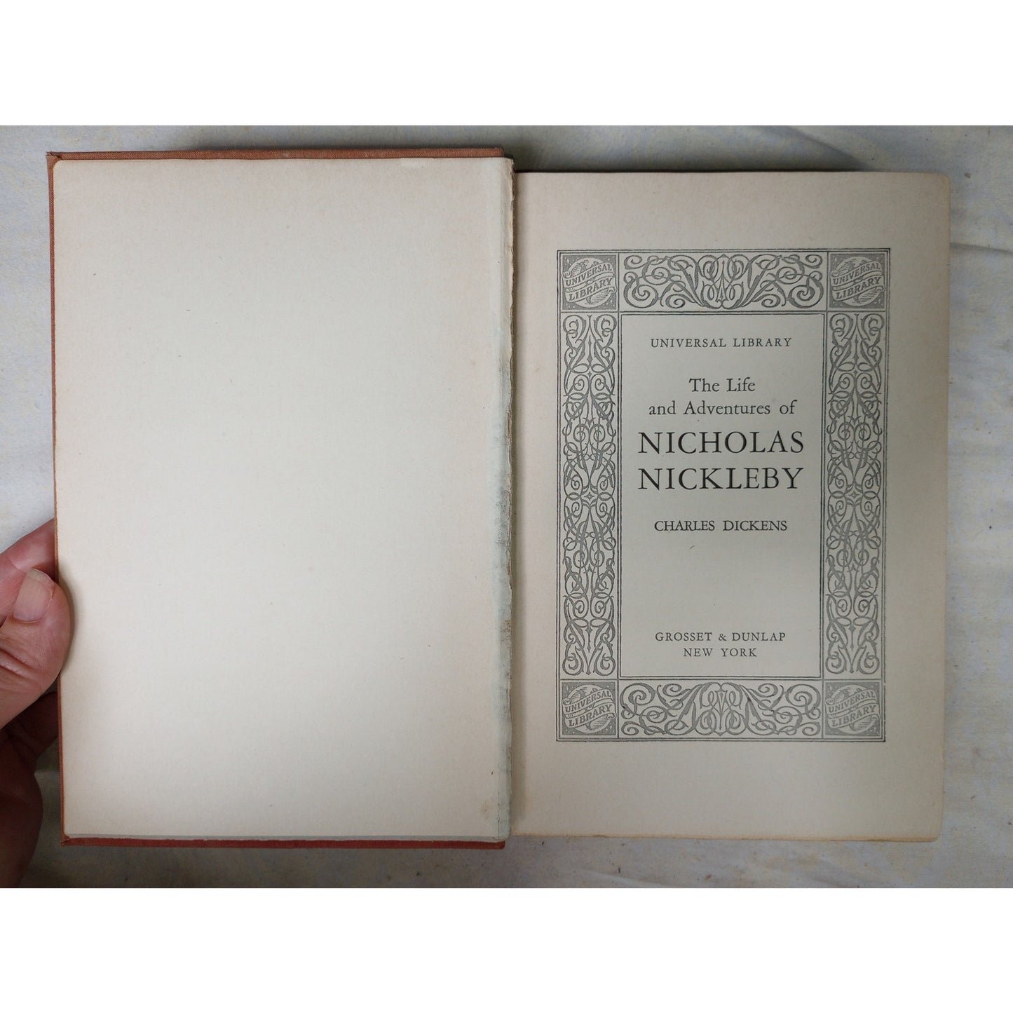 Life & Adventures of Nicholas Nickleby Charles Dickens Vintage Hardcover 1931