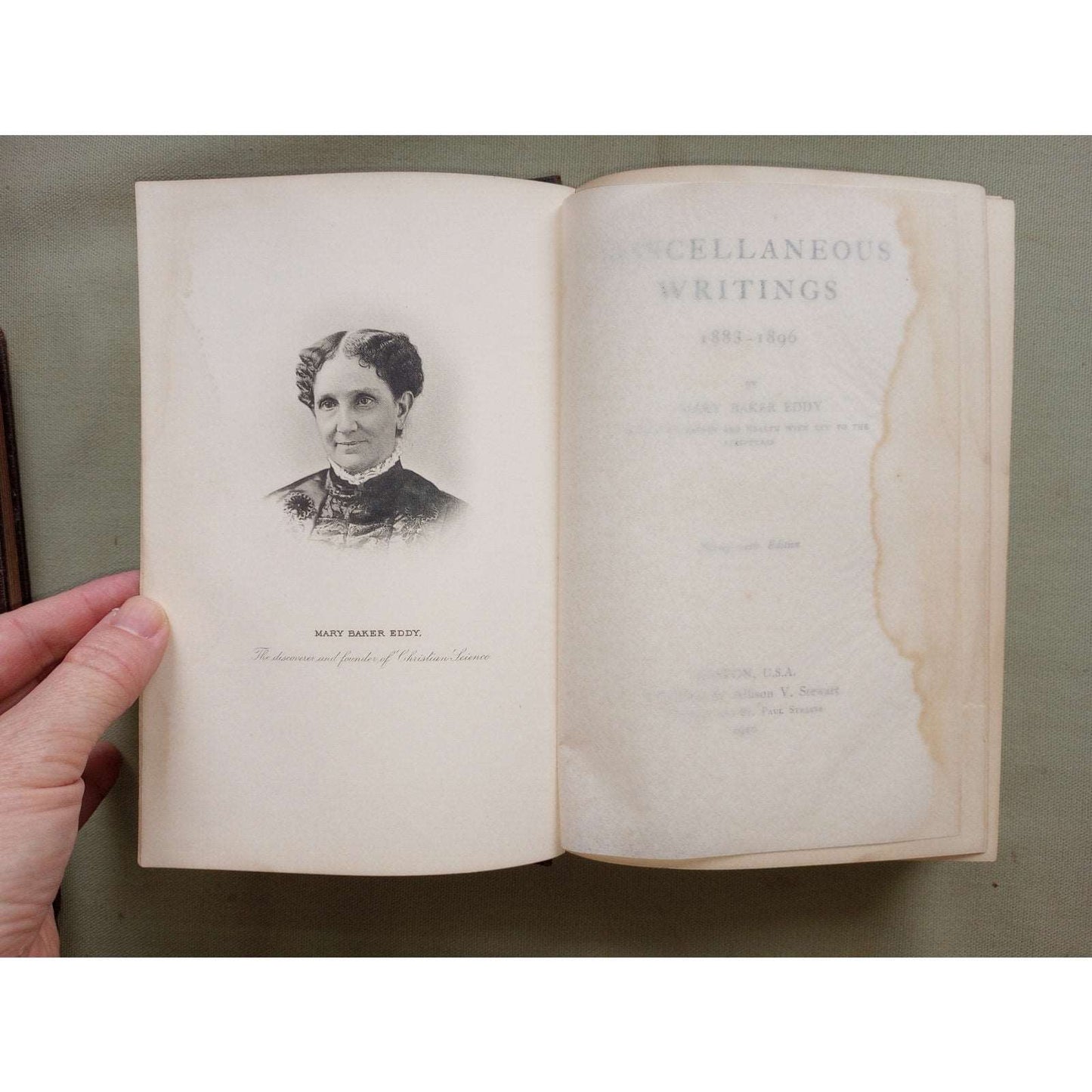 1910 Mary Baker Eddy Writings 1883-96 Christian Science Hymnal Concordance 1932