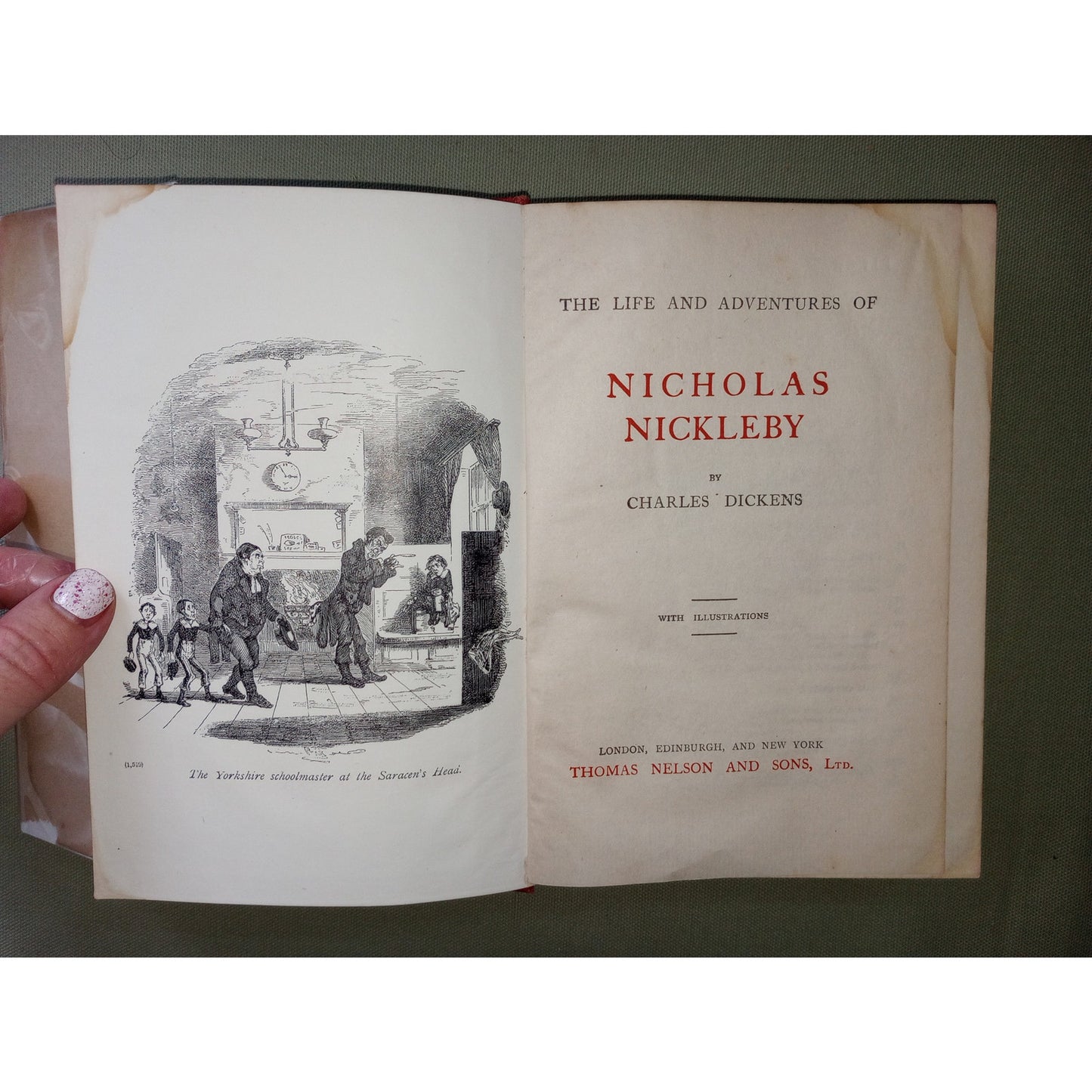 Nicholas Nickleby Charles Dickens Illustrated Rare Claud Lovat Dust Jacket