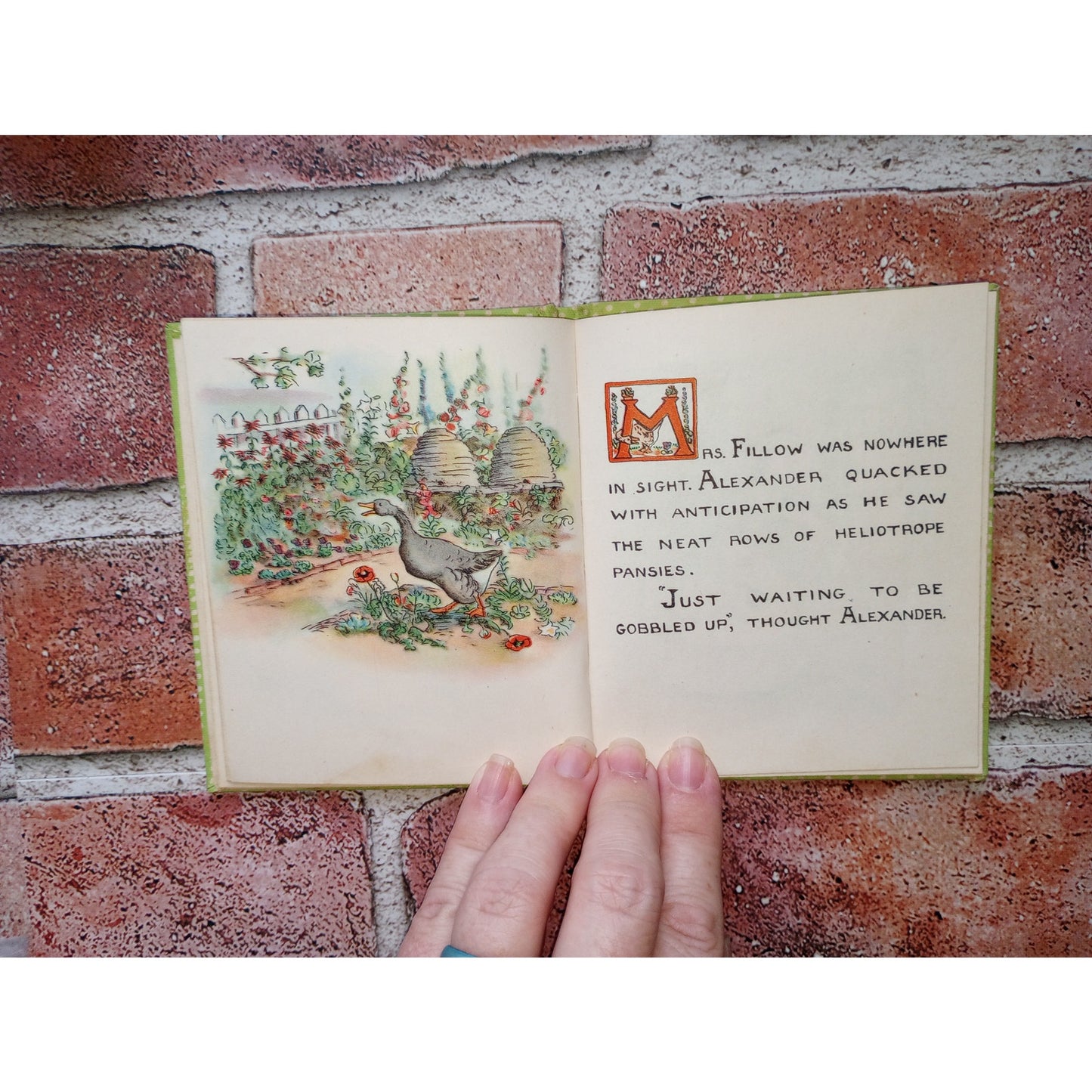 Alexander The Gander Tasha Tudor SIGNED 1945 4th Printing VTG Children's Book