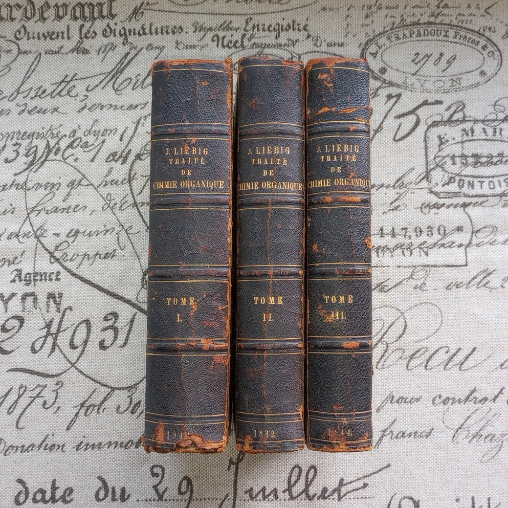 Traite De Chimie Organique Justus Liebig French Set 1840 Rare Organic Chemistry