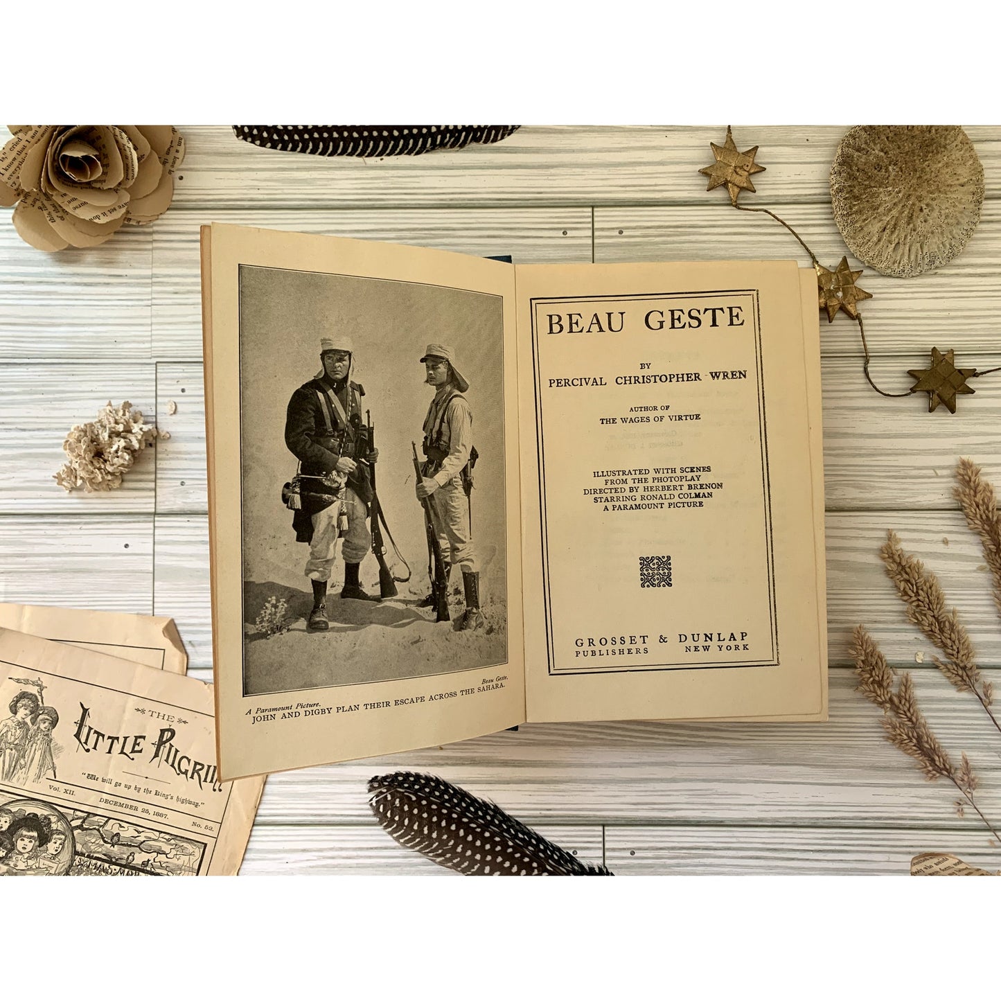 Beau Geste Percival Christopher Wren Vintage 1926 Photoplay Edition Illustrated