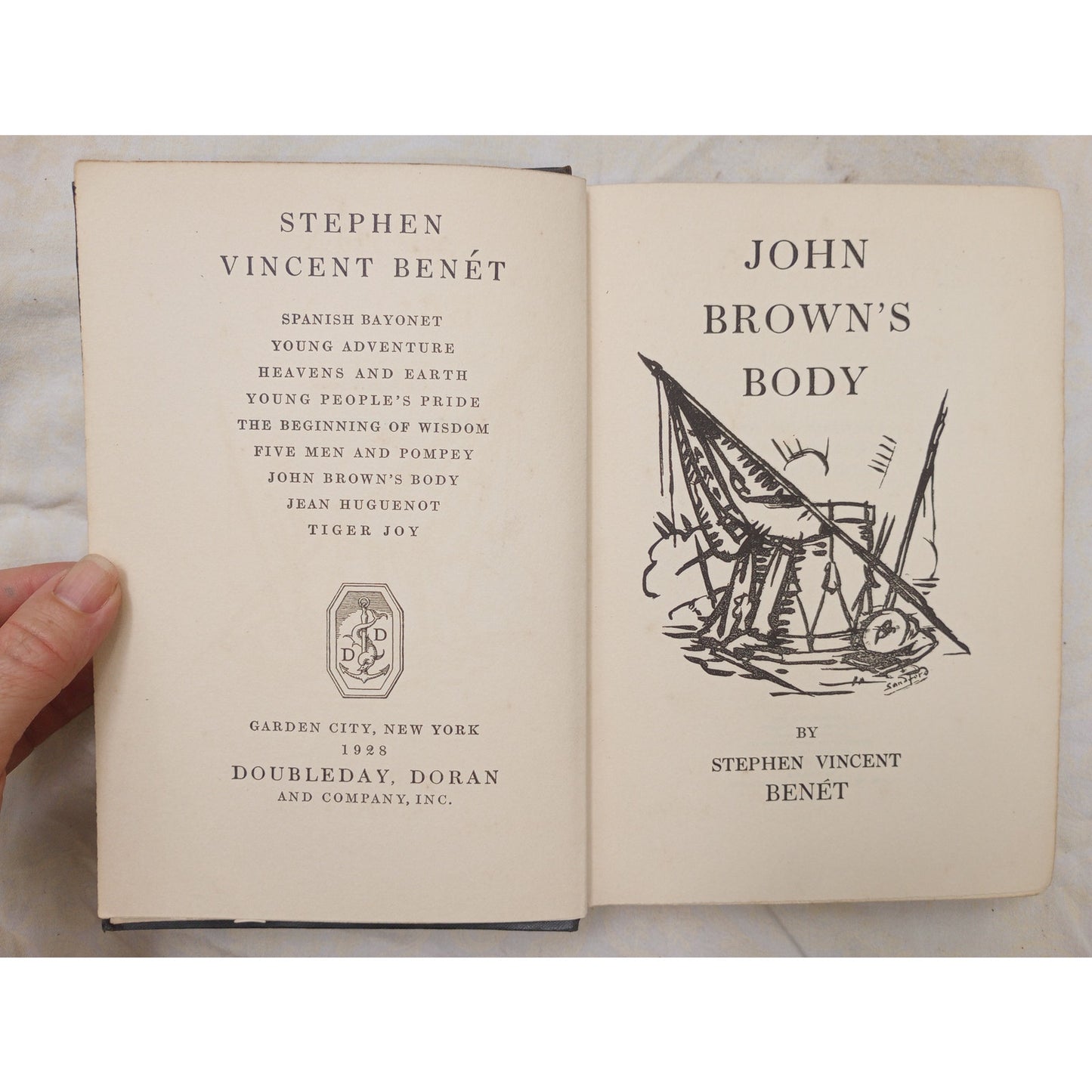 Stephen Vincent Benet Pulitzer Prize Poet John Brown's Body 1st Edition 1928