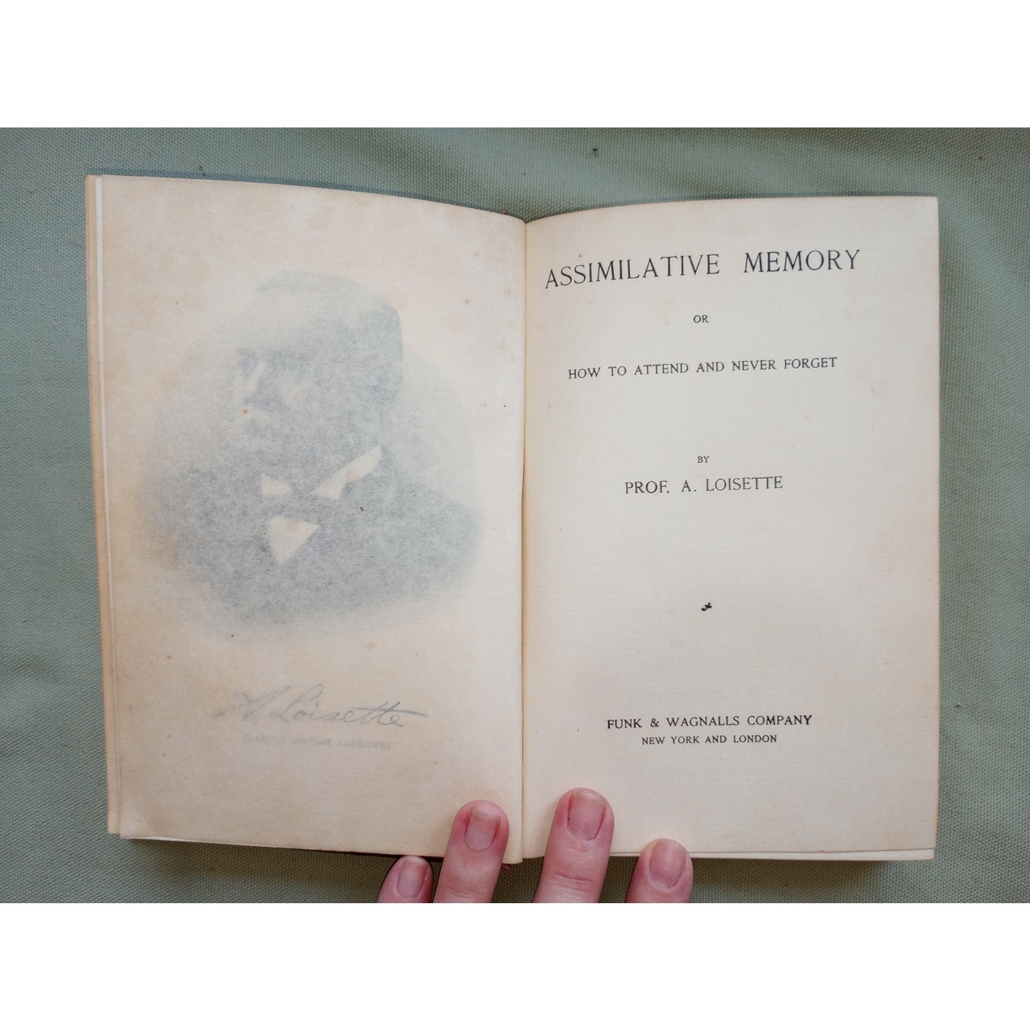 Rare Antique 1896 Loisette Assimilative Memory Book First Ed Memory Training