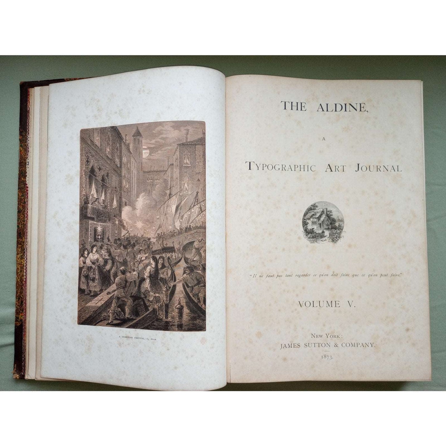 1871 Dec-1873 Dec Aldine Art Journal Of America Bound Volume Great Plates Folio