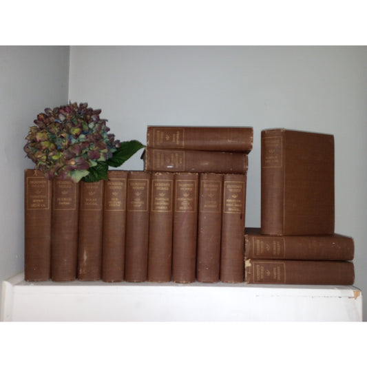 Complete Works of Charles Dickens Library Edition Illustrated Antique Book Set