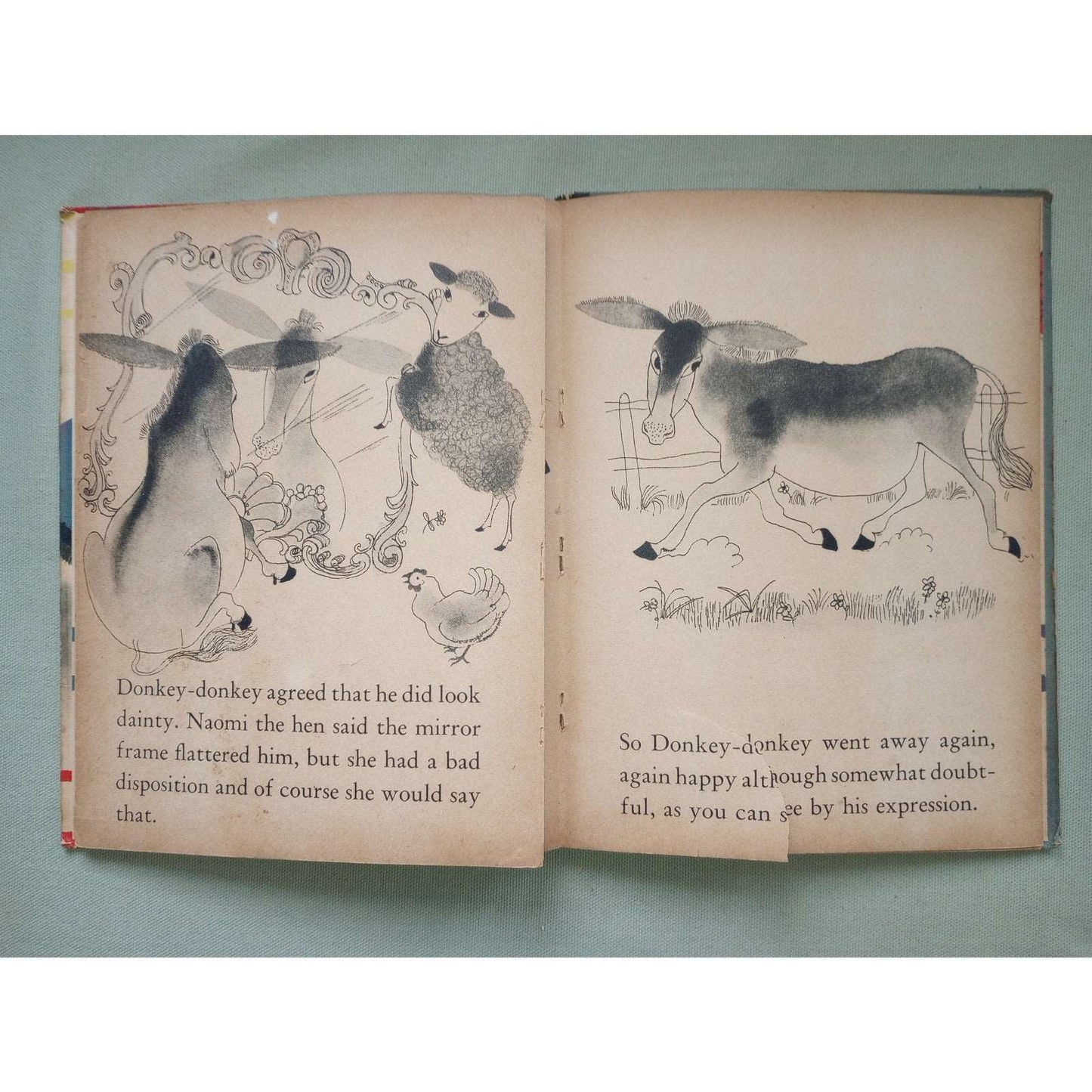 Donkey-Donkey by Roger Duvoisin First Edition 1934 Hardcover MISSING LAST 2 PGS