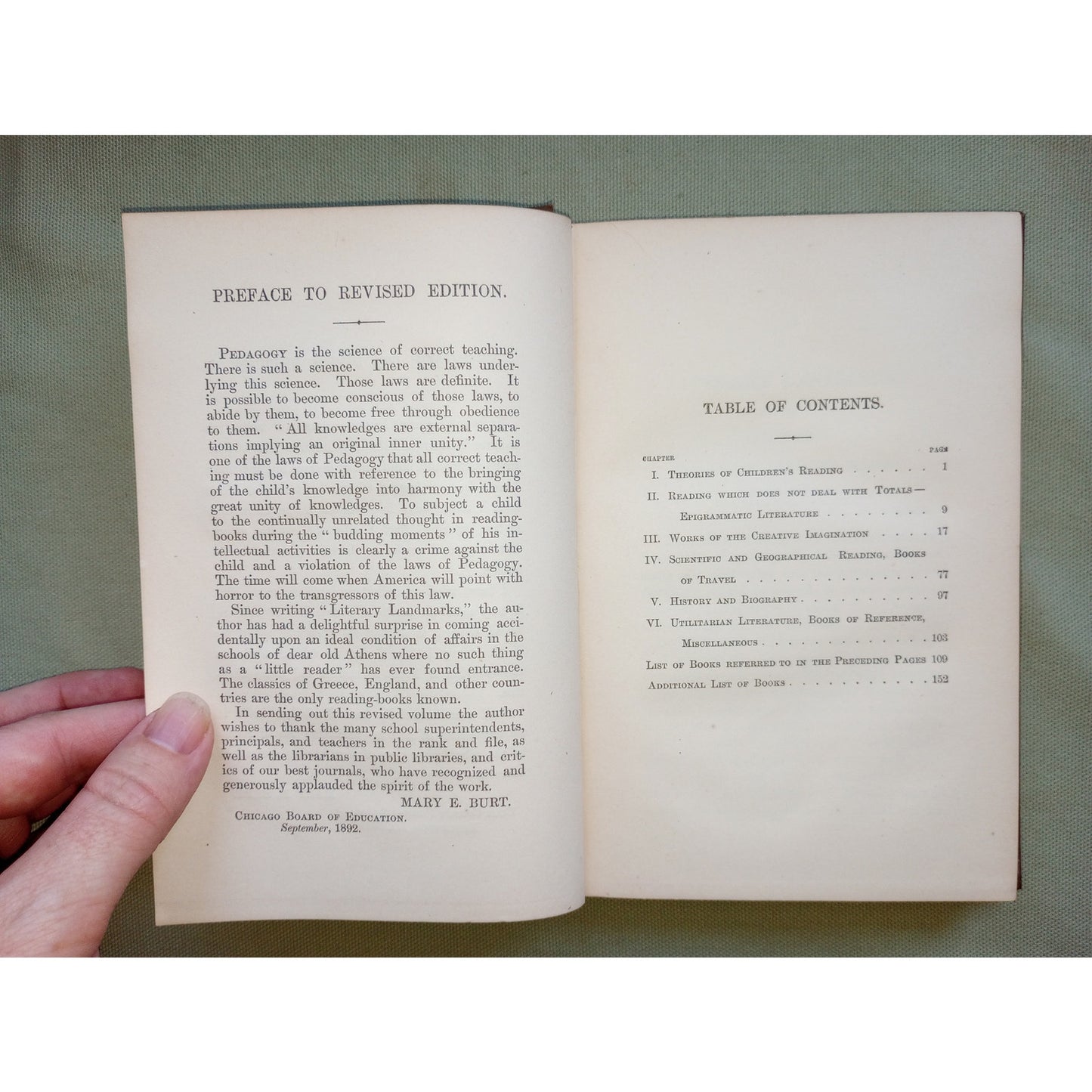 Literary Landmarks Mary E. Burt 1895 Antique Literature Plans for Grade School