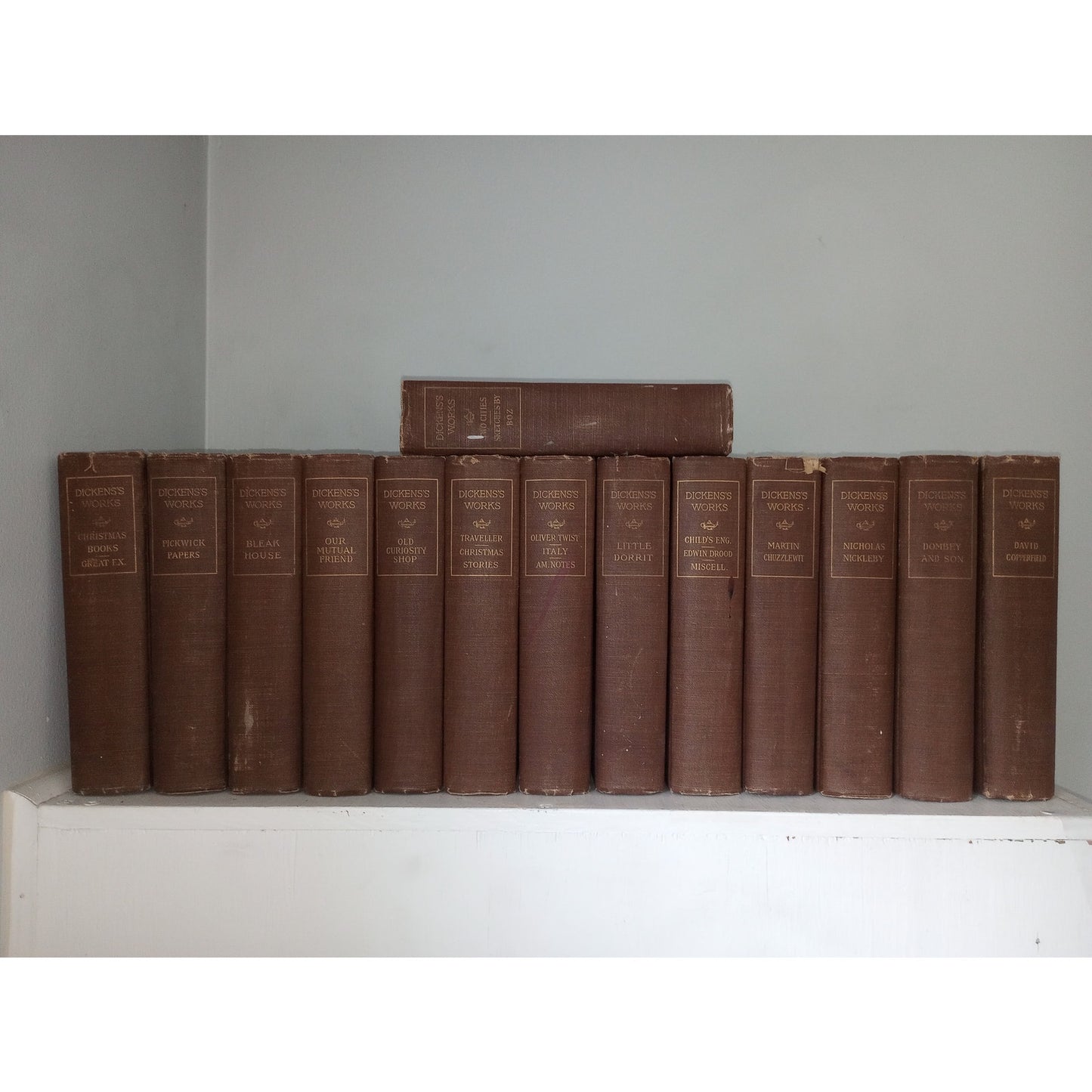 Complete Works of Charles Dickens Library Edition Illustrated Antique Book Set