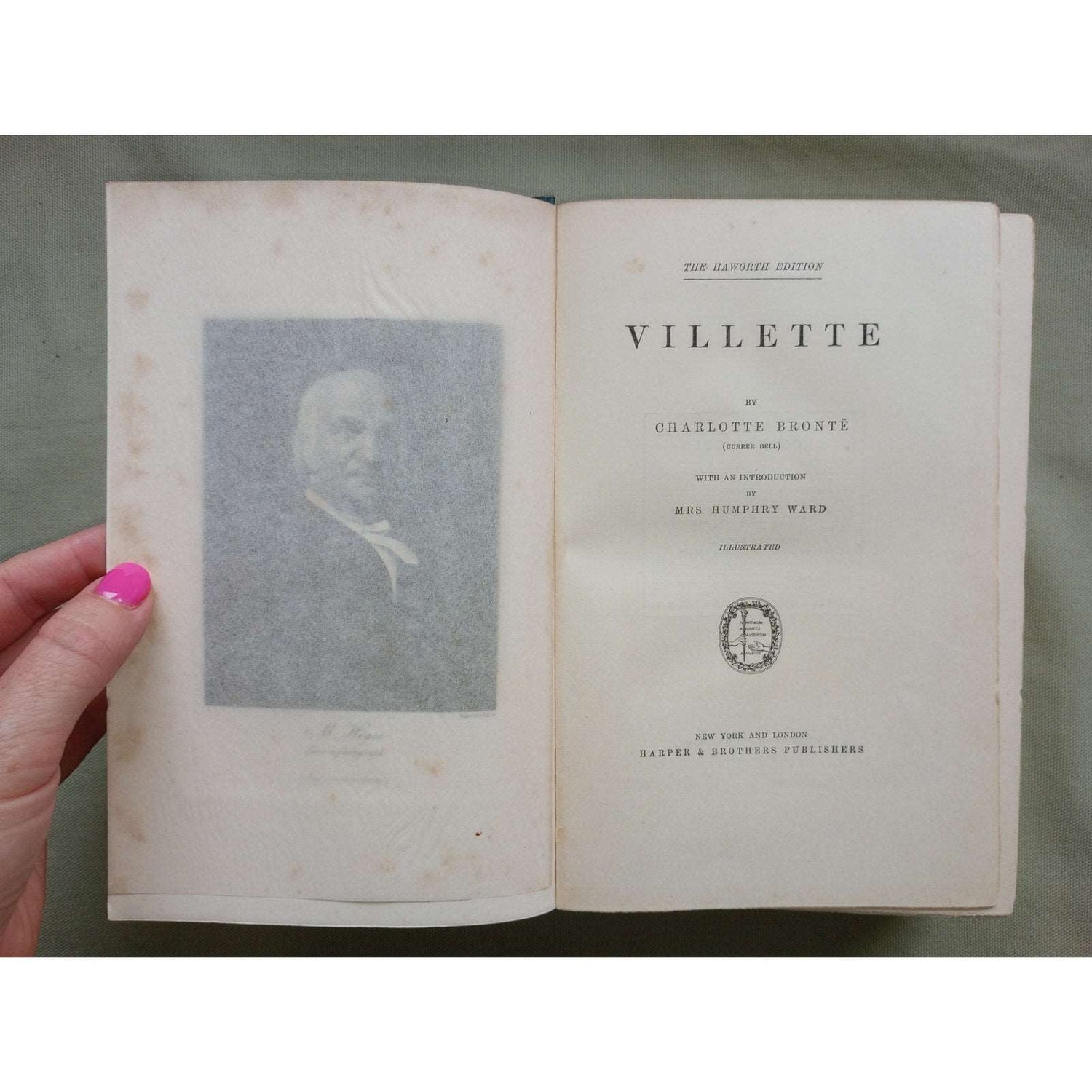 Charlotte Bronte / Villette Haworth Edition 1899 Antique Book Illustrated