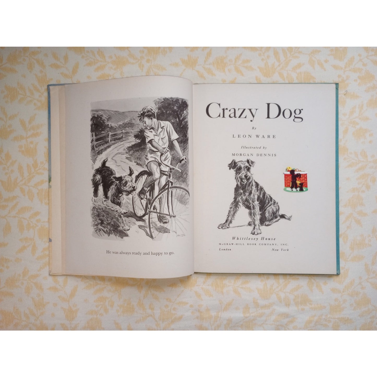 Crazy Dog by Leon Ware Illustrated Morgan Dennis Vintage Children's Book 1944