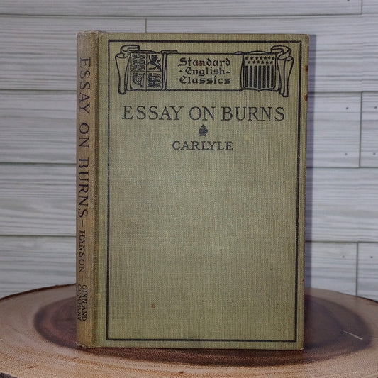 Representative Poems Of Robert Burns With Carlyle's Essay 1897 Book Hanson Ginn