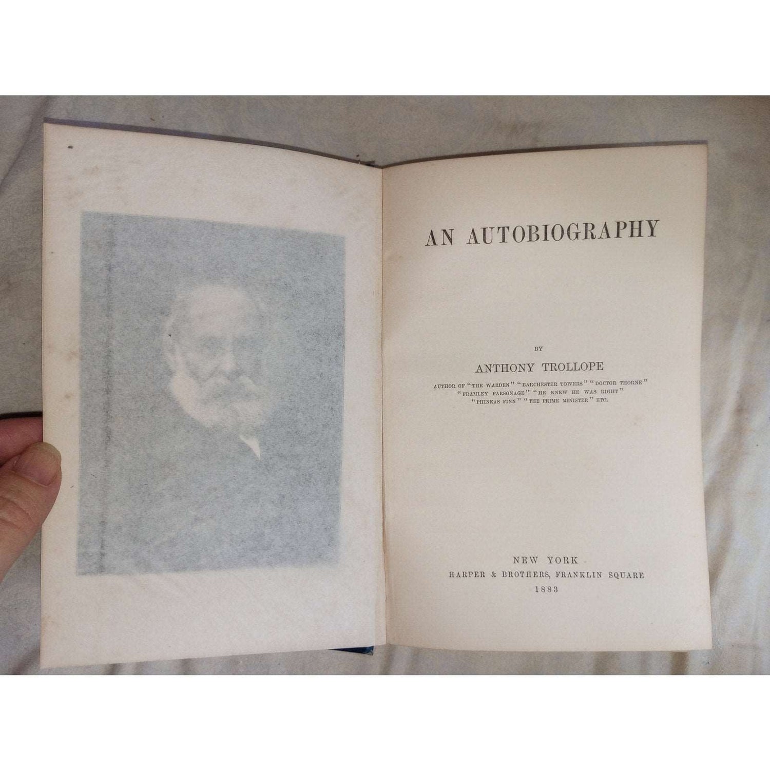 An Autobiography By Anthony Trollope First American Hardcover Edition 1883