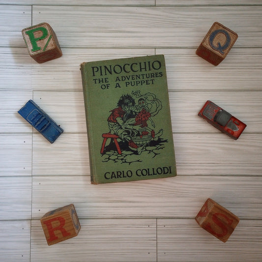 Antique c1905 Pinocchio Adventures Of A Puppet Book Hardcover Carlo Collodi