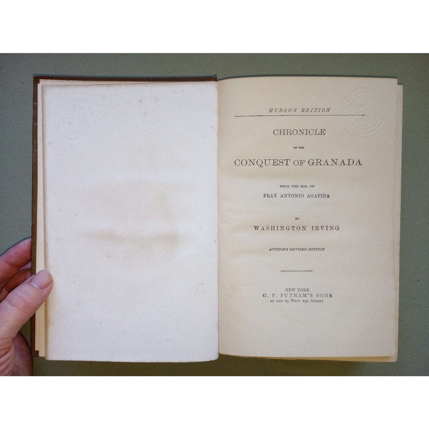 Chronicle of the Conquest of Granada by Washington Irving, Hudson Edition, 1850