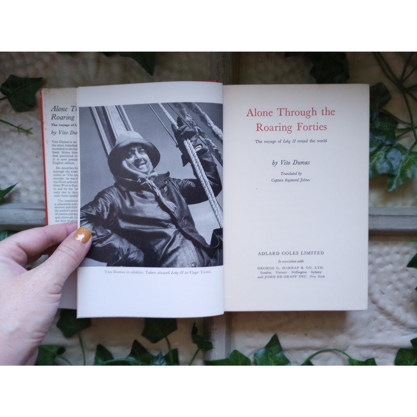 Alone Through the Roaring Forties by Vito Dumas Vintage 1960 HCDJ