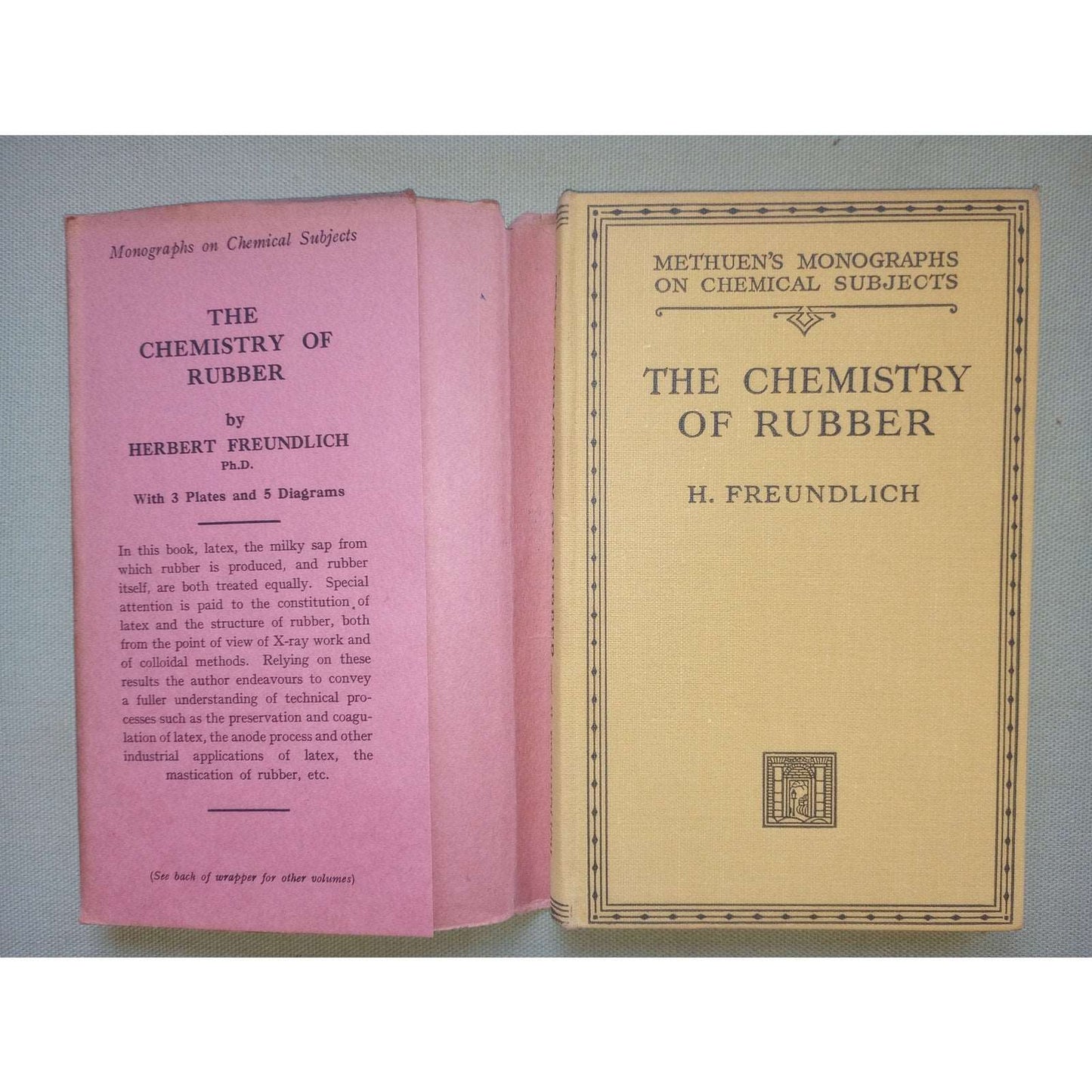 Chemistry of Rubber Methuen's Monographs H. Freundlich RARE 1935 First Edition