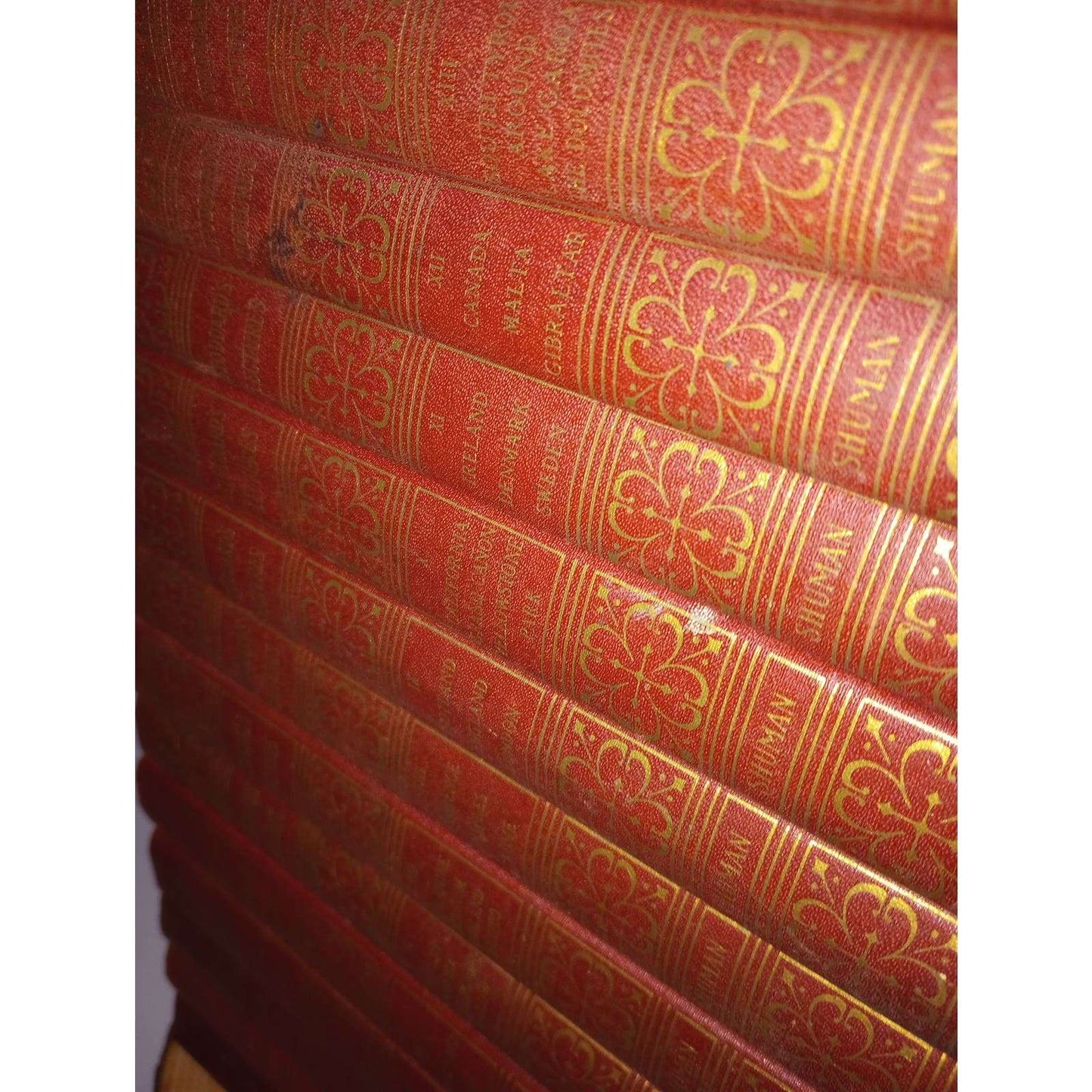 John L. Stoddard's Lectures Complete Set 15 Volumes 1925 Red Antique Book Set