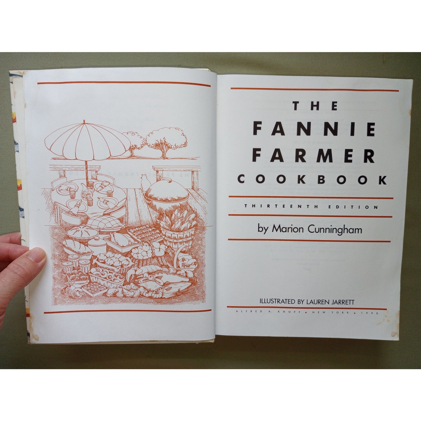 The Fannie Farmer Cookbook Signed By Marion Cunningham Retro 1980 Cook Book