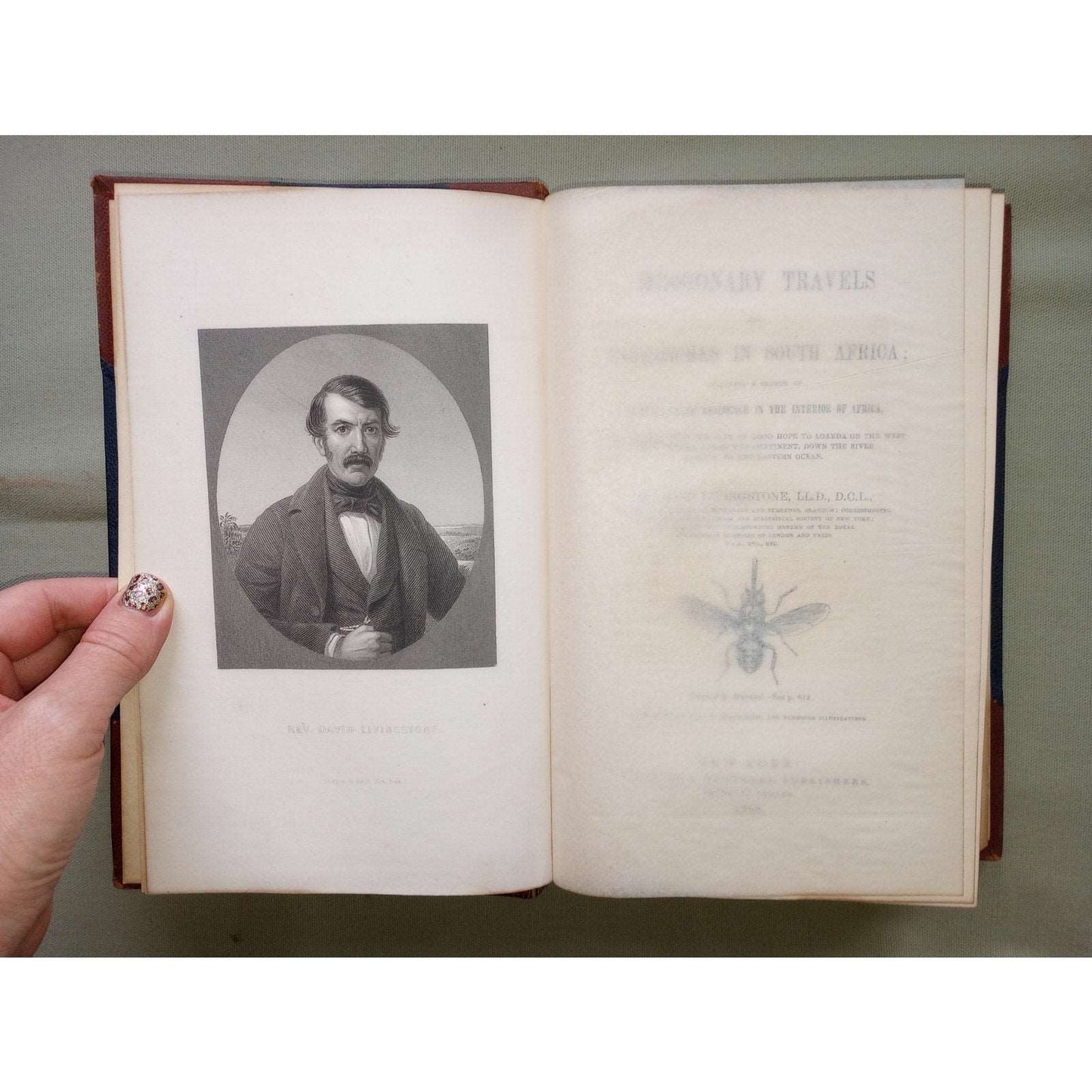 David Livingstone Missionary Travels In South Africa 1858 1st Ed US FOLDOUT MAP