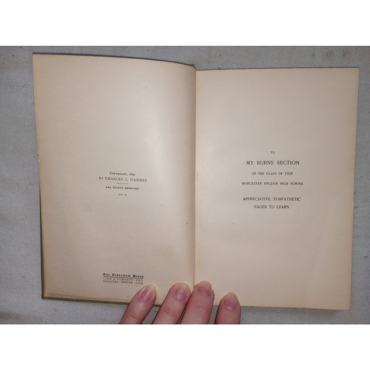 Representative Poems Of Robert Burns With Carlyle's Essay 1897 Book Hanson Ginn