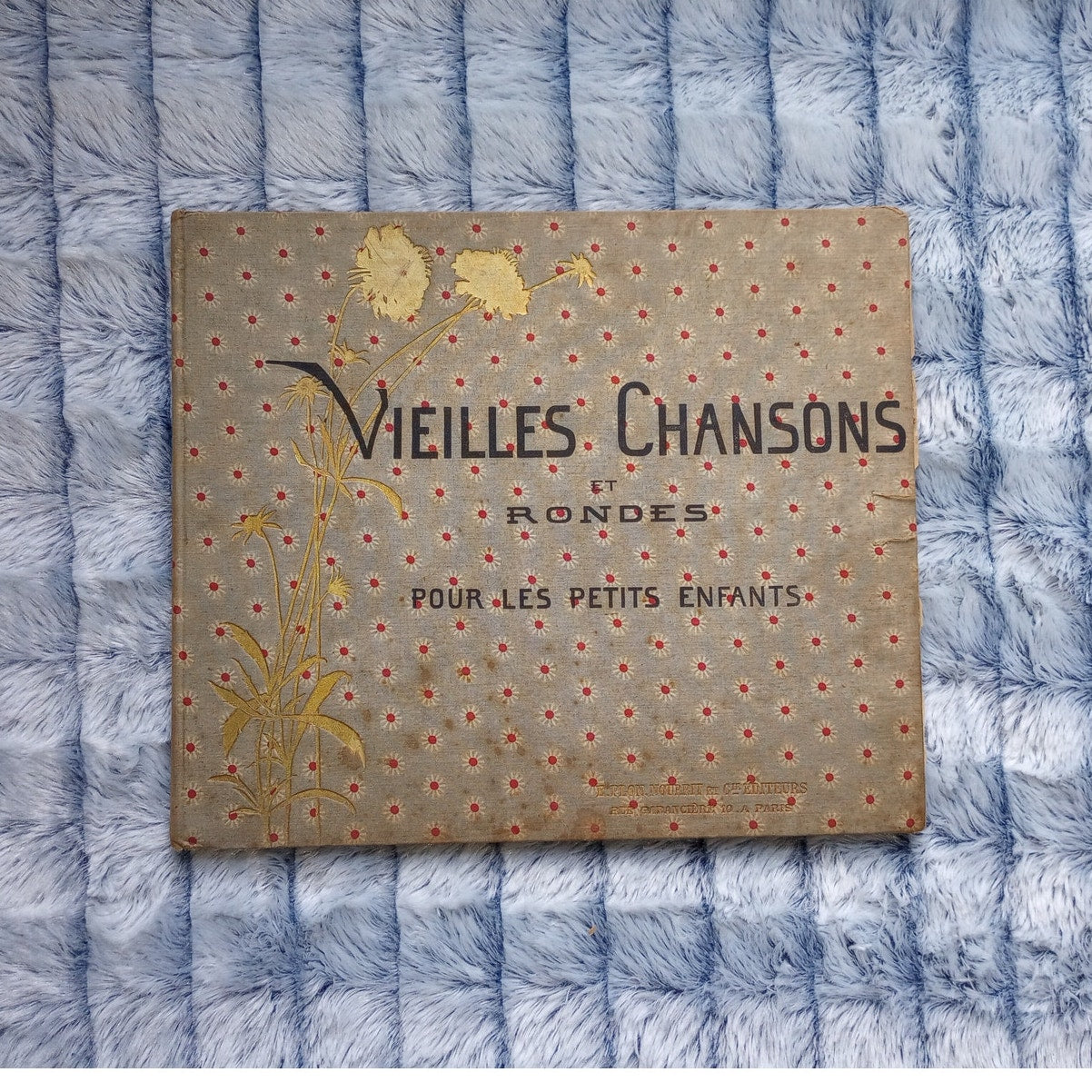 Gorgeous Art Deco Illustrated Child Book Vielles Chansons Et Rondes French Book