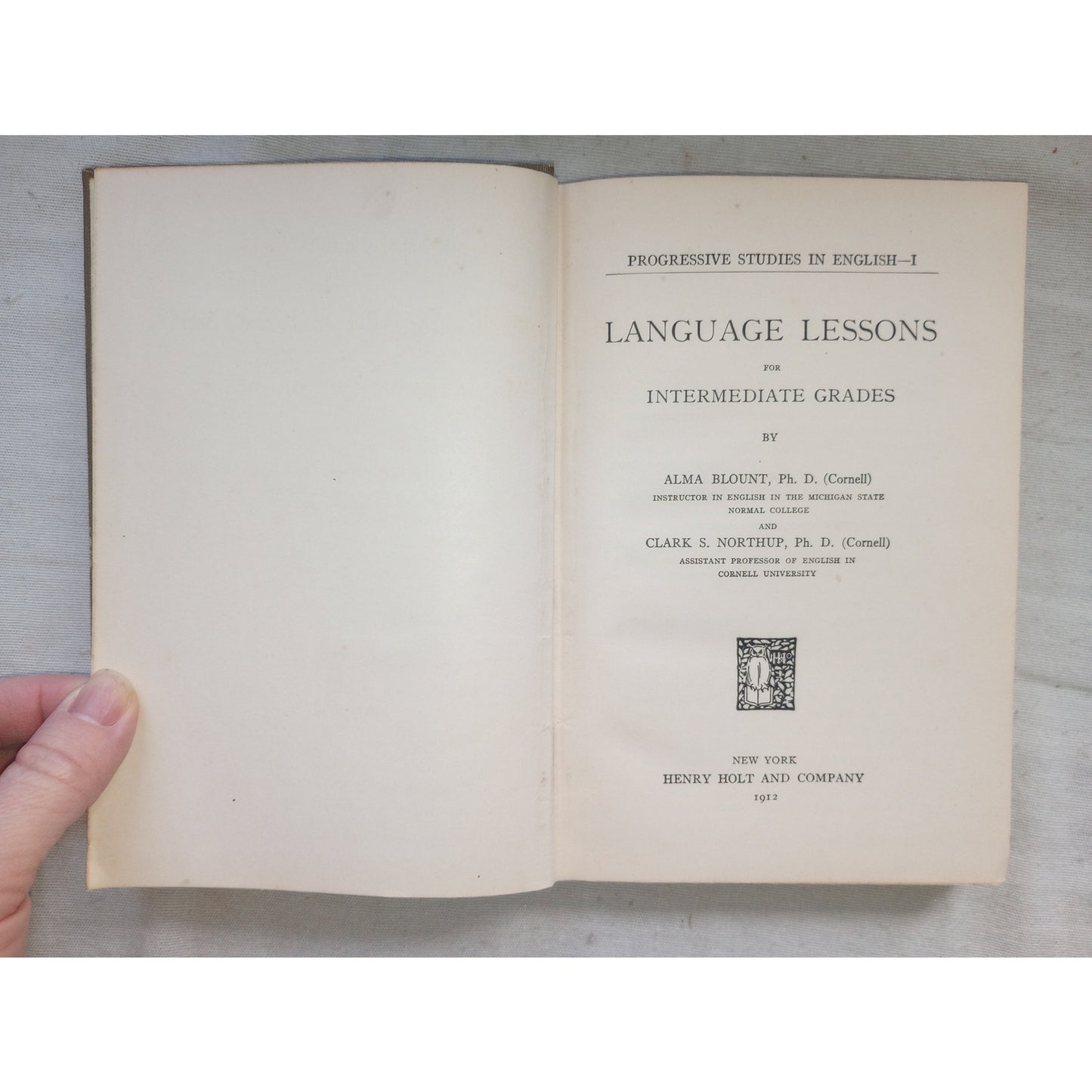 Antique Language Lessons English School Book for Intermediate Students 1912