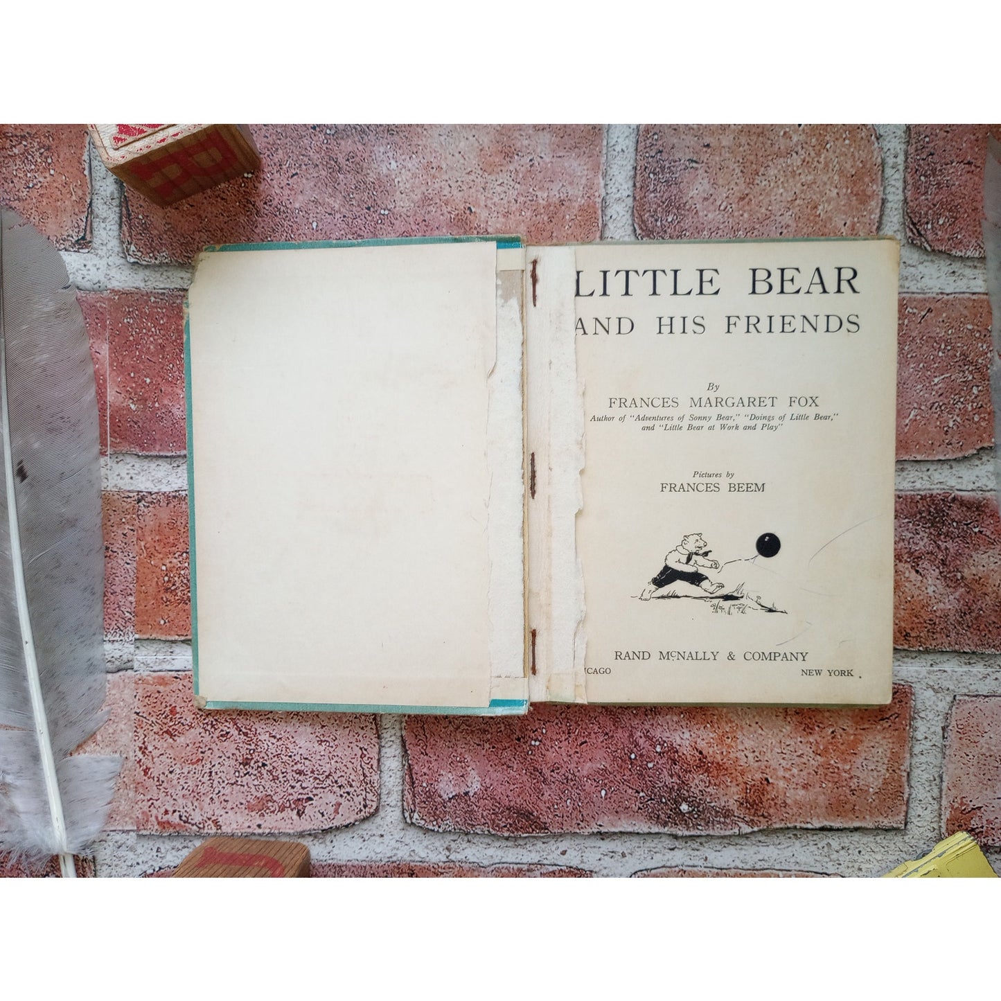 Little Bear & His Friends Frances Margaret Fox Frances Beem Art 1933 Vintage