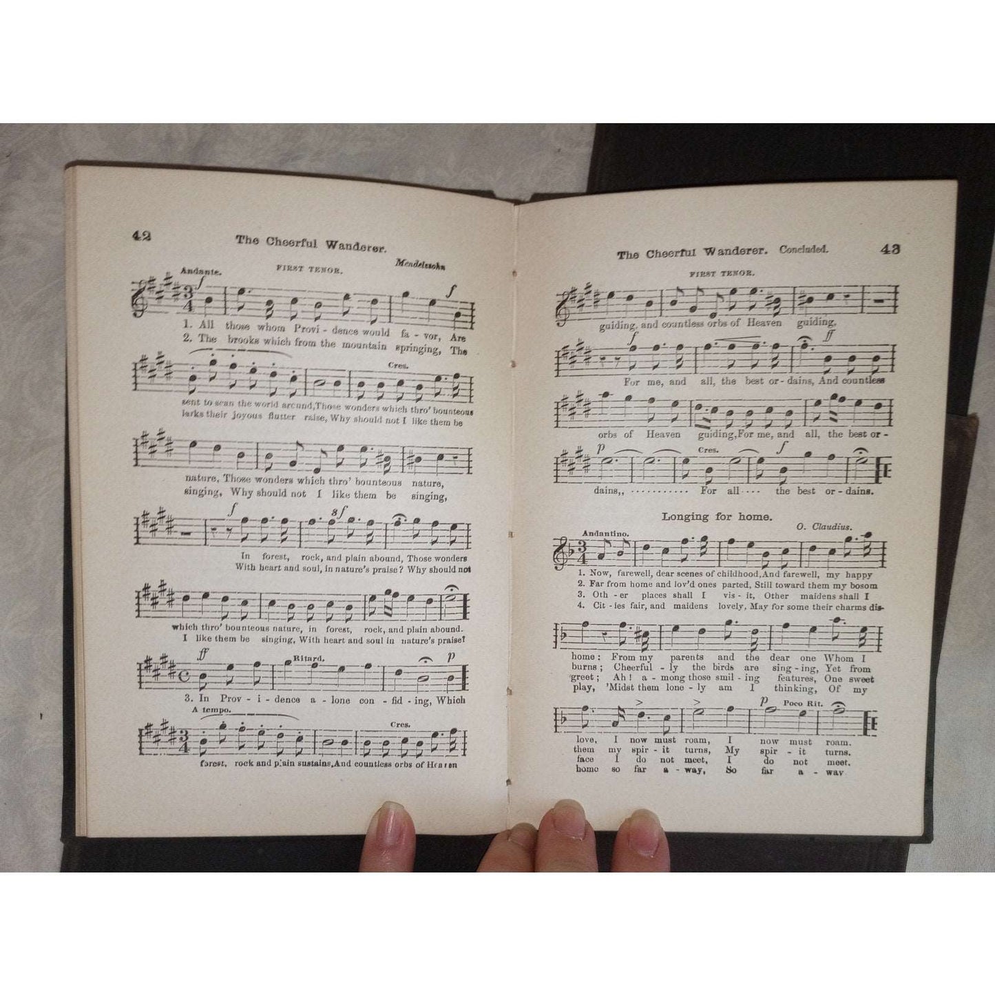 Arion 1st 2nd Tenor & Bass Four Part Songs For Male Voices 1862 John Willard Lot