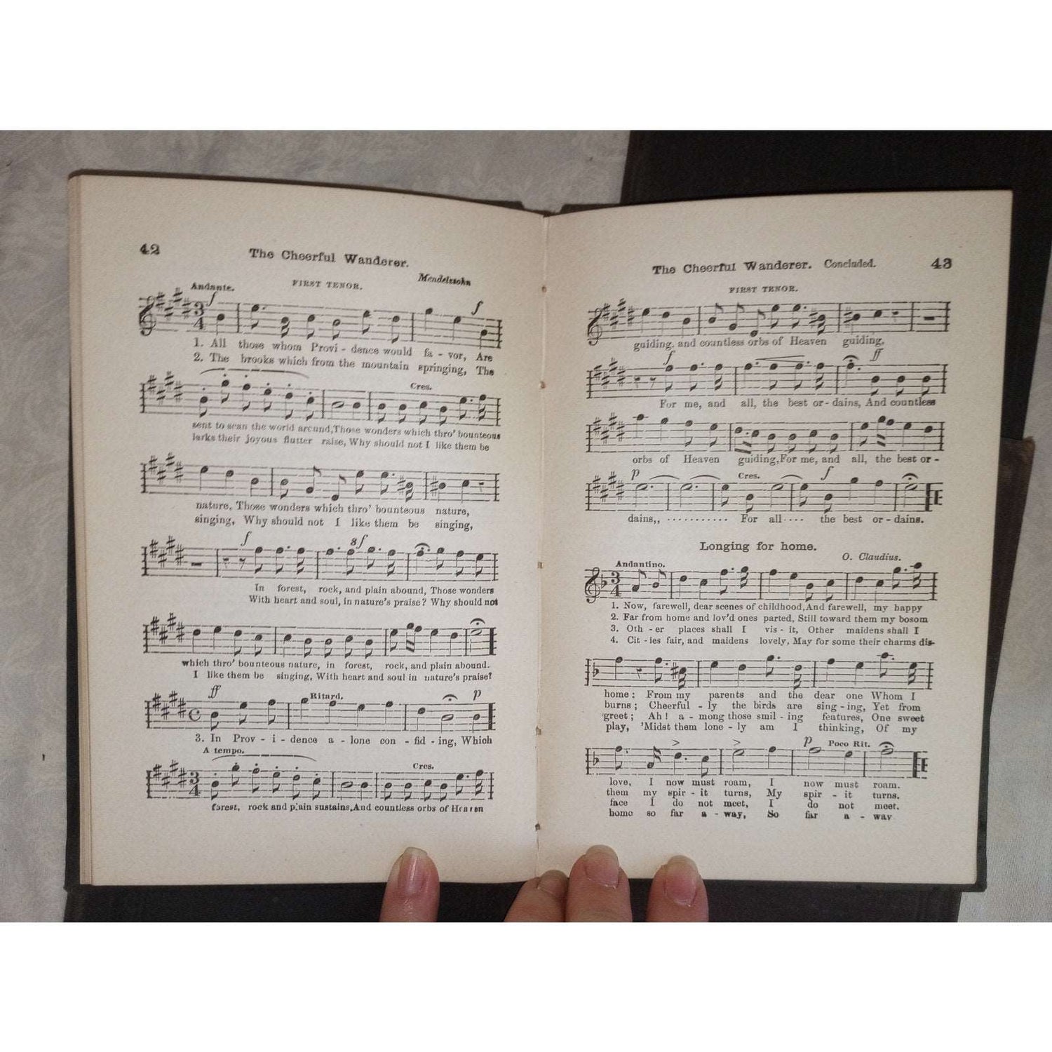 Arion 1st 2nd Tenor & Bass Four Part Songs For Male Voices 1862 John Willard Lot