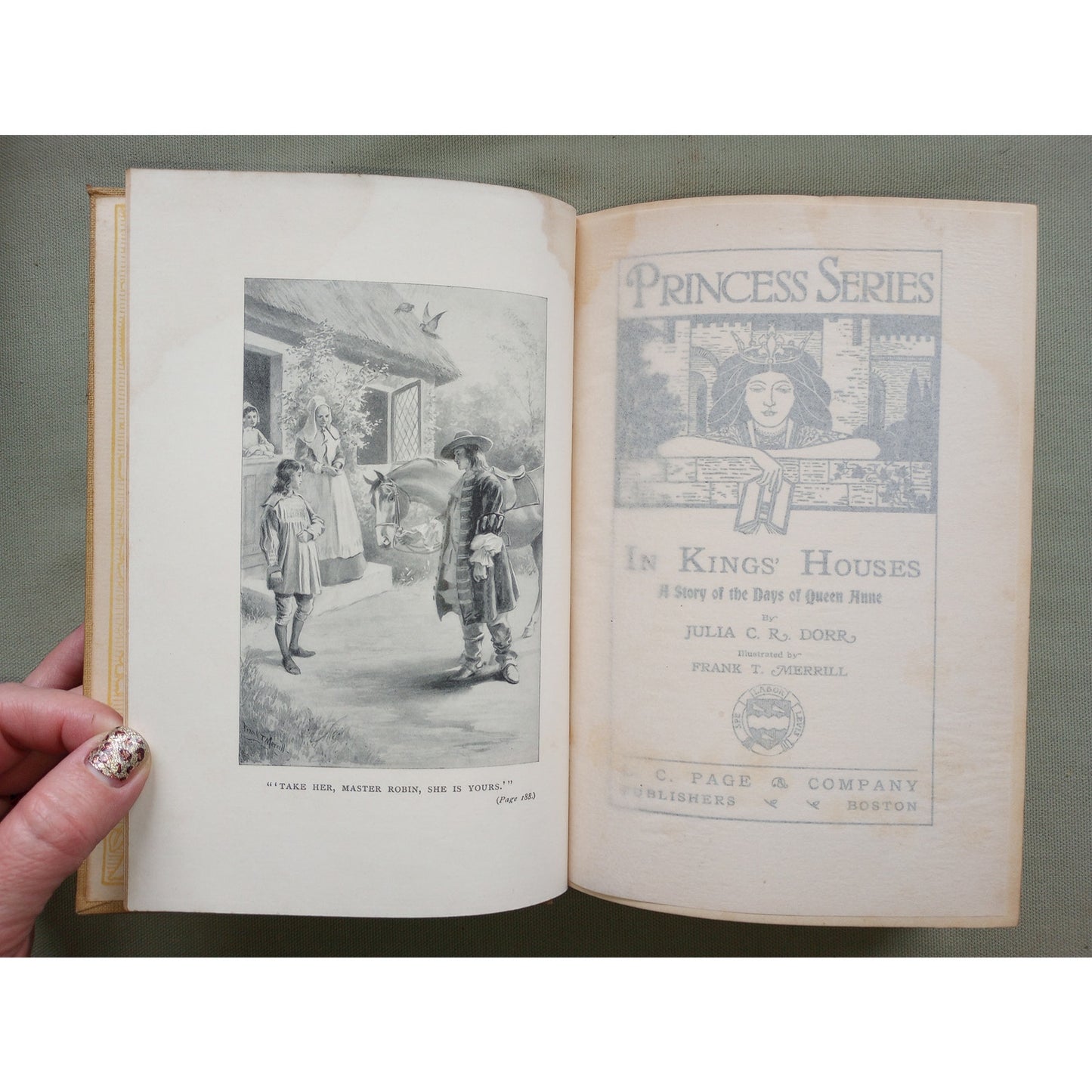 Princess Series Book In Kings' Houses Story Of Queen Anne Vintage Illus. 1908