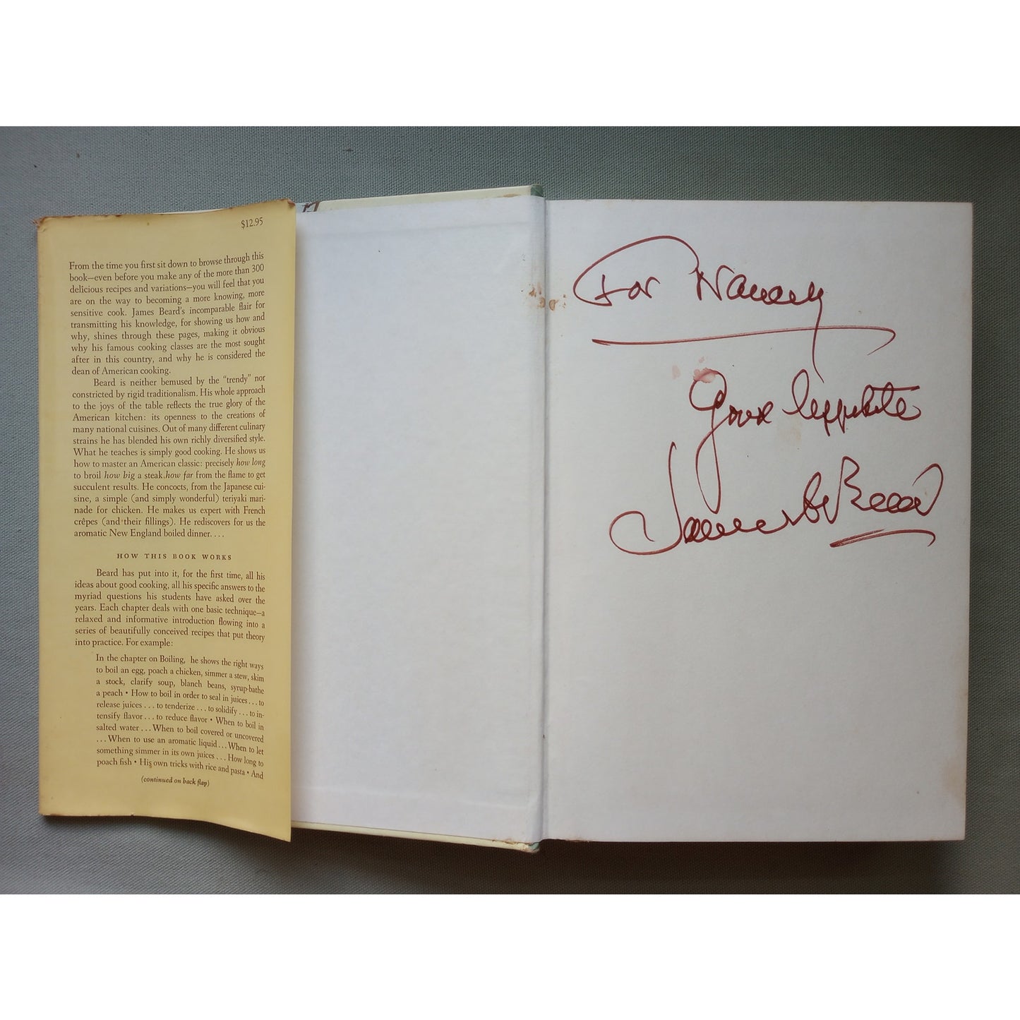 James Beard's Theory and Practice of Good Cooking 1977  SIGNED 1st Edition HCDJ