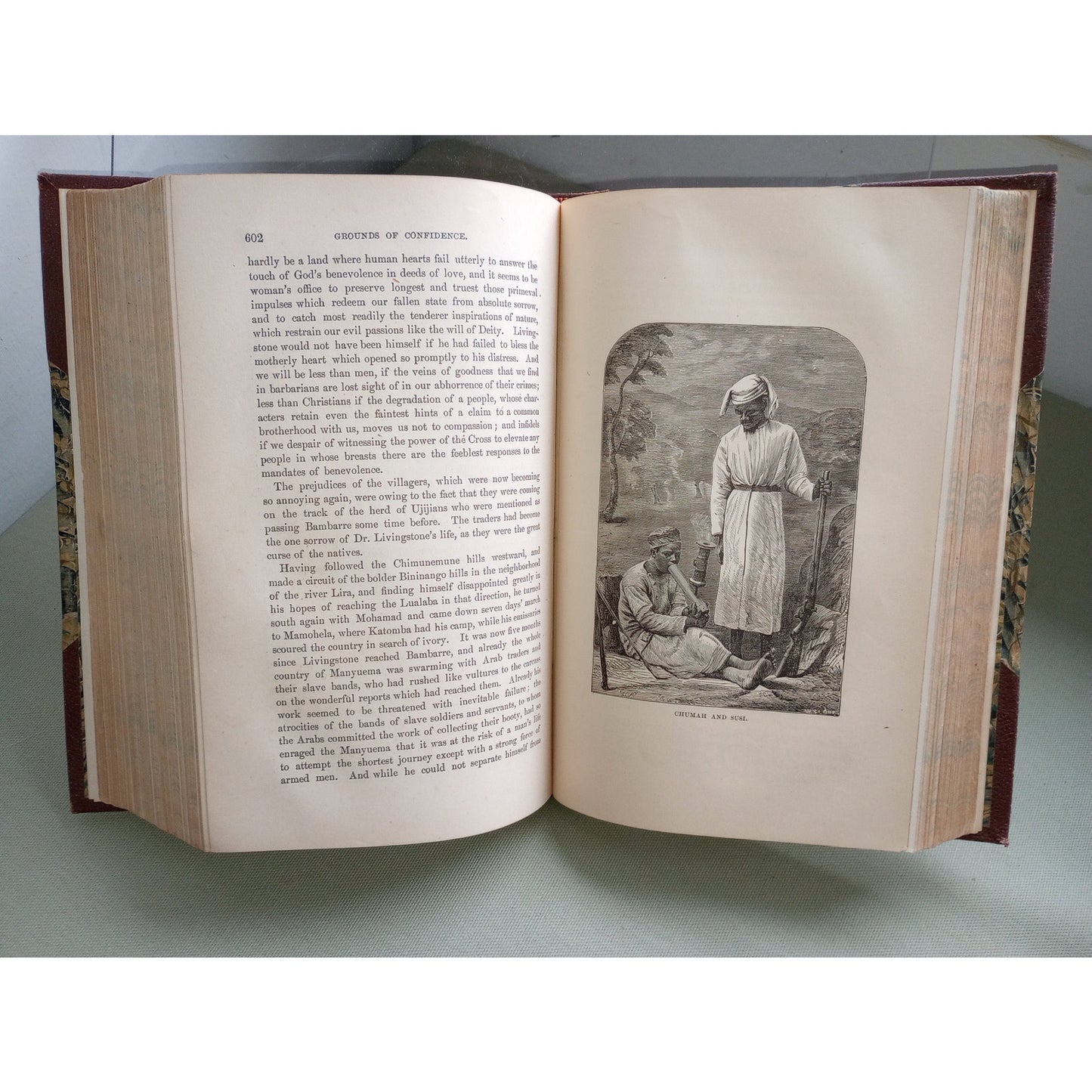 J.E. CHAMBLISS LIFE & LABORS DAVID LIVINGSTONE SOUTHERN & CENTRAL AFRICA LEATHER 1876