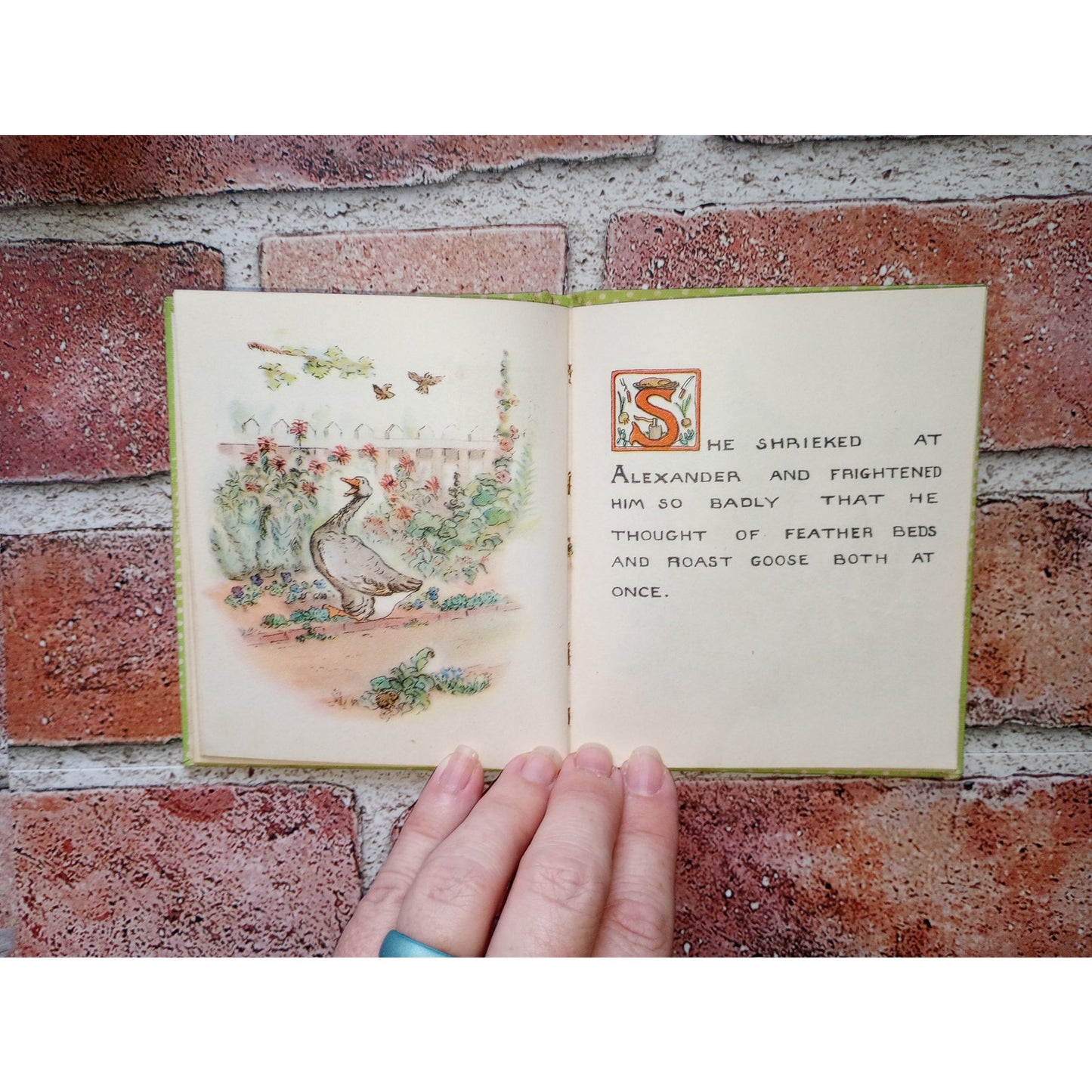 Alexander The Gander Tasha Tudor SIGNED 1945 4th Printing VTG Children's Book