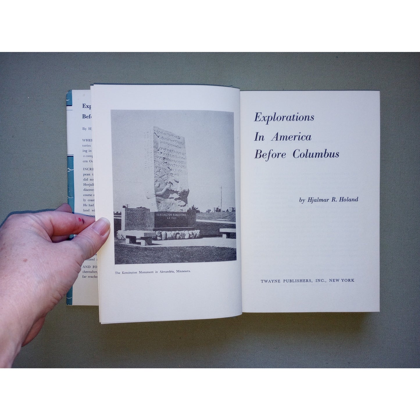 Explorations in America Before Columbus Hjalmar R. Holand 1962 HCDJ