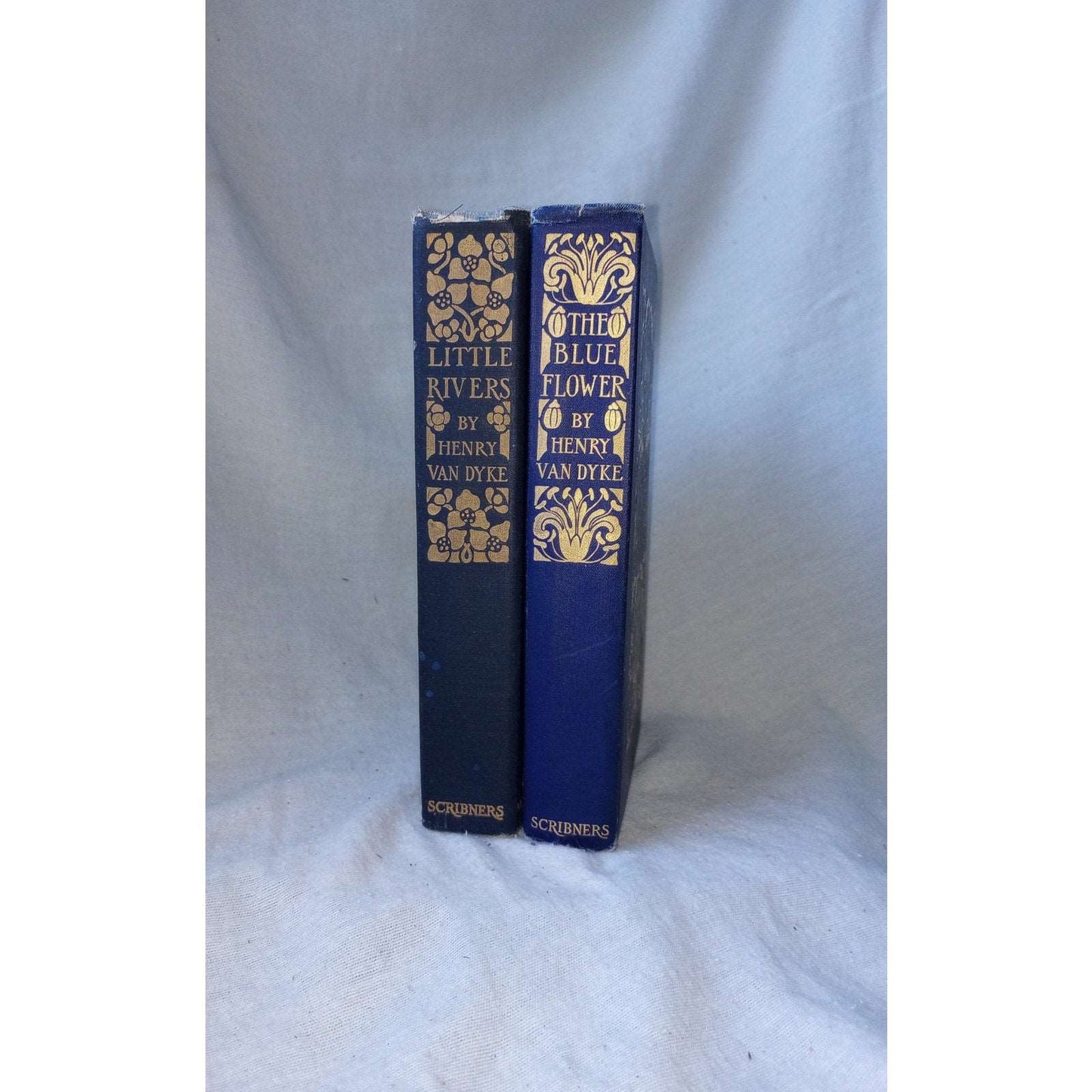 Collection of 2 Margaret Armstrong Bindings Henry Van Dyke Antique Books 1902-11