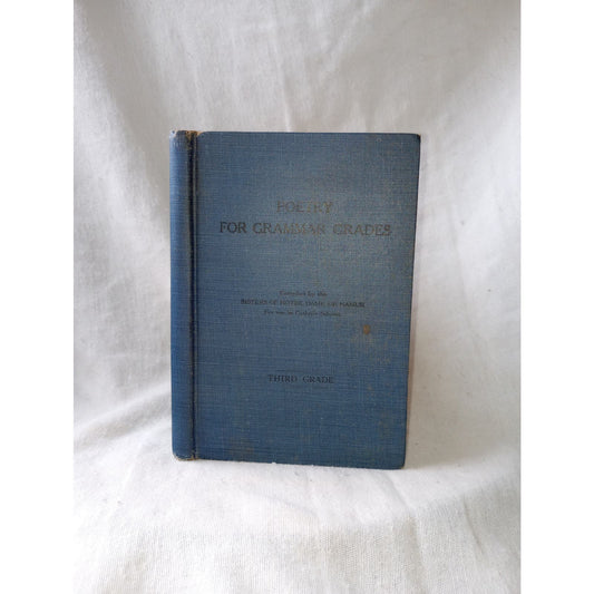 Poetry for Grammar Grades Third Grade Poem Book Antique 1925 Catholic School