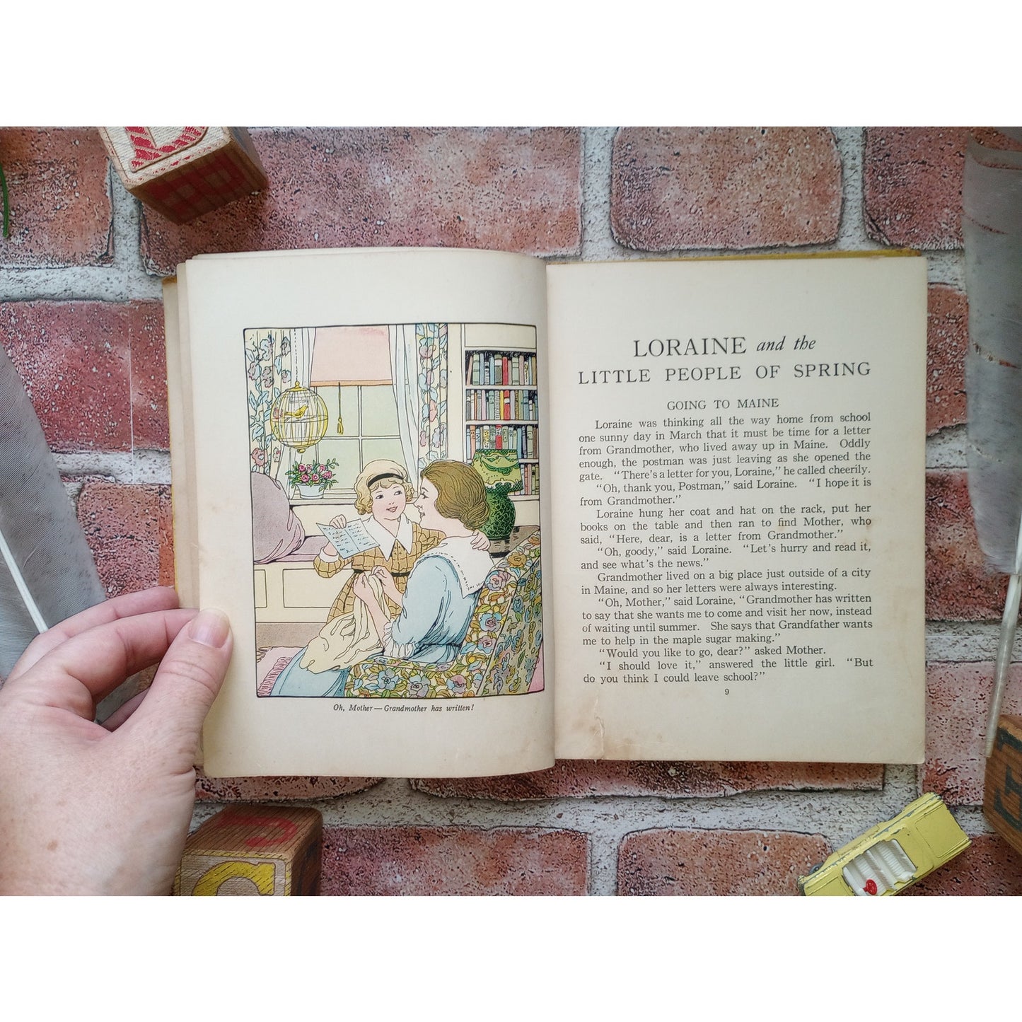 Loraine & The Little People of Spring 1918 Elizabeth Gordon Antique Fairy Magic