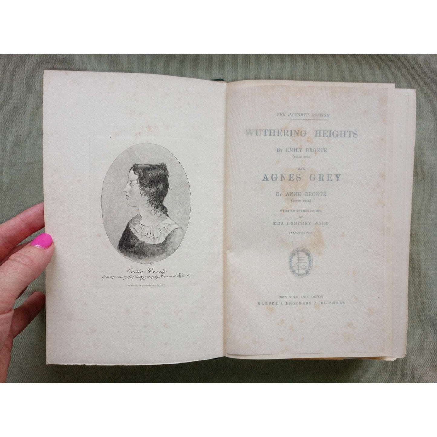 Emily Bronte Anne Bronte Wuthering Heights & Agnes Grey Haworth Edition 1900