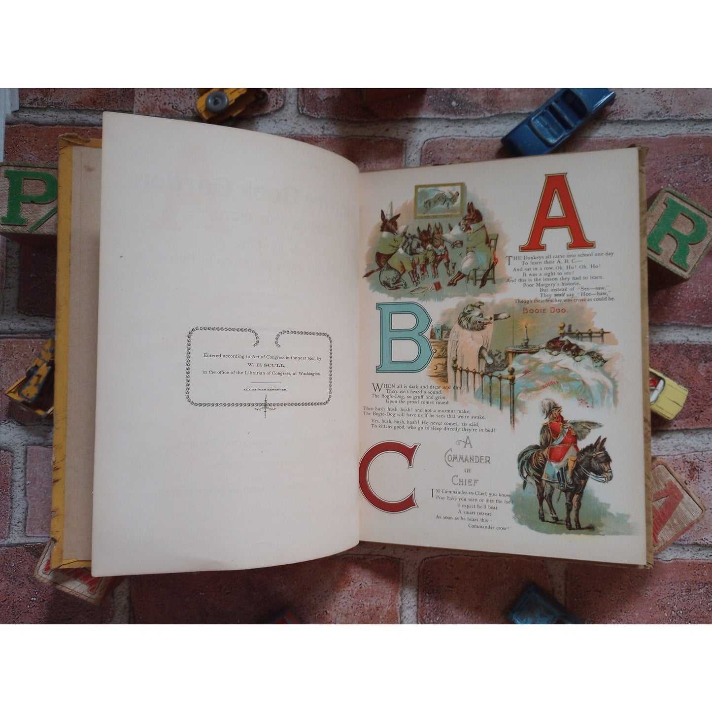 Picture Book Garden Victorian Lithograph Alphabet Slovenly Peter Nursery Rhymes