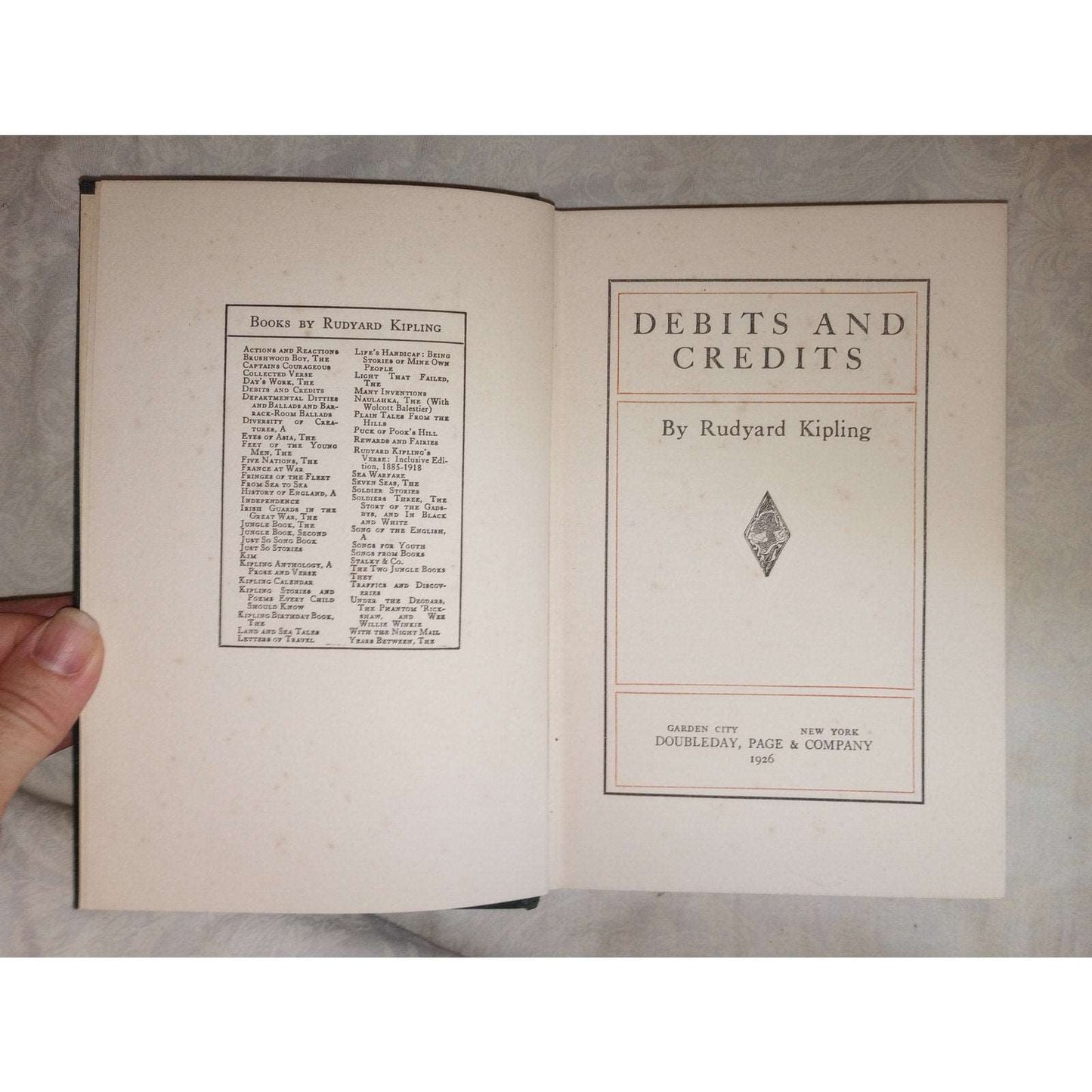 Debits and Credits by Rudyard Kipling Vintage 1926 Doubleday, Page & Company HC