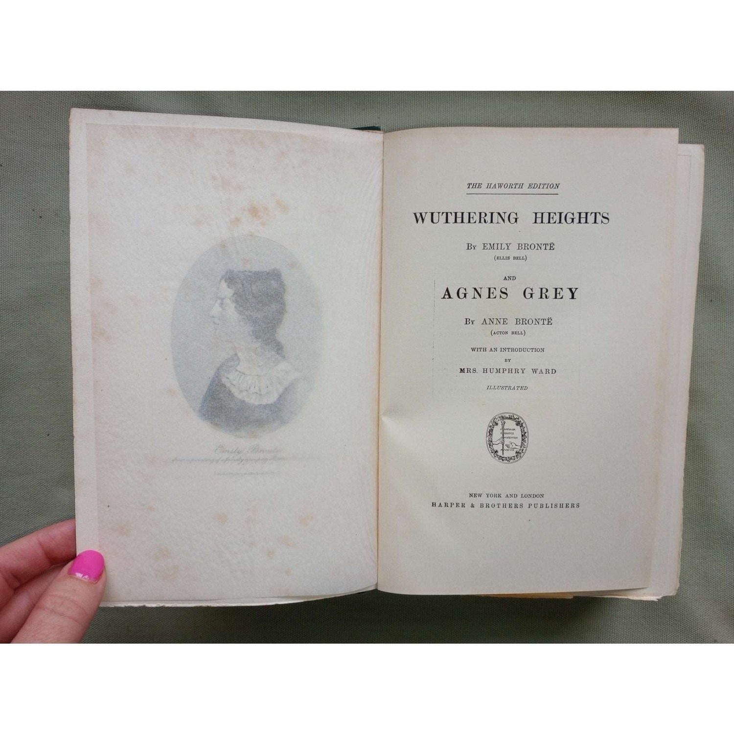 Emily Bronte Anne Bronte Wuthering Heights & Agnes Grey Haworth Edition 1900