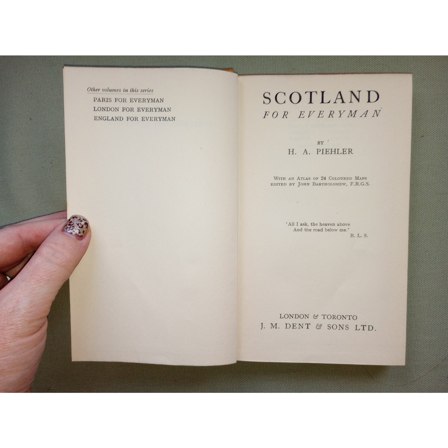 Scotland For Everyman Hermann Piehler Scottish Life MAPS Edinburgh Glasgow Loch