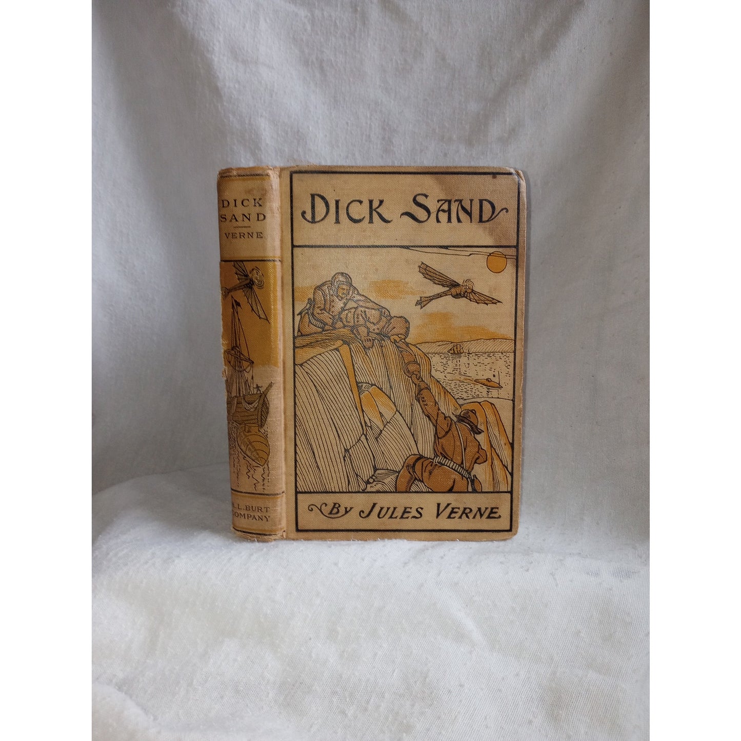 Dick Sand; A Captain At Fifteen by Jules Verne Antique Adventure Children's Book