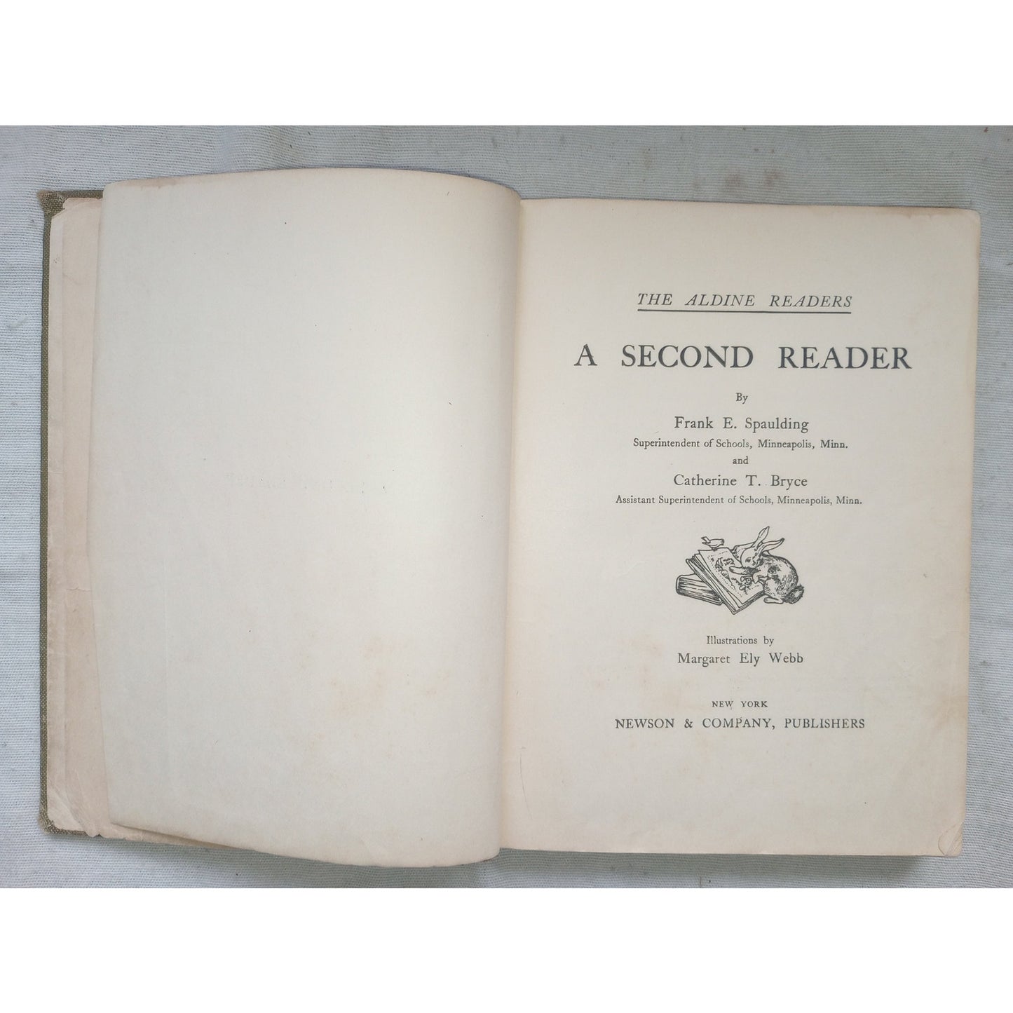 Aldine Readers Second Reader [Spaulding Bryce Ely Webb 1907] Antique Book