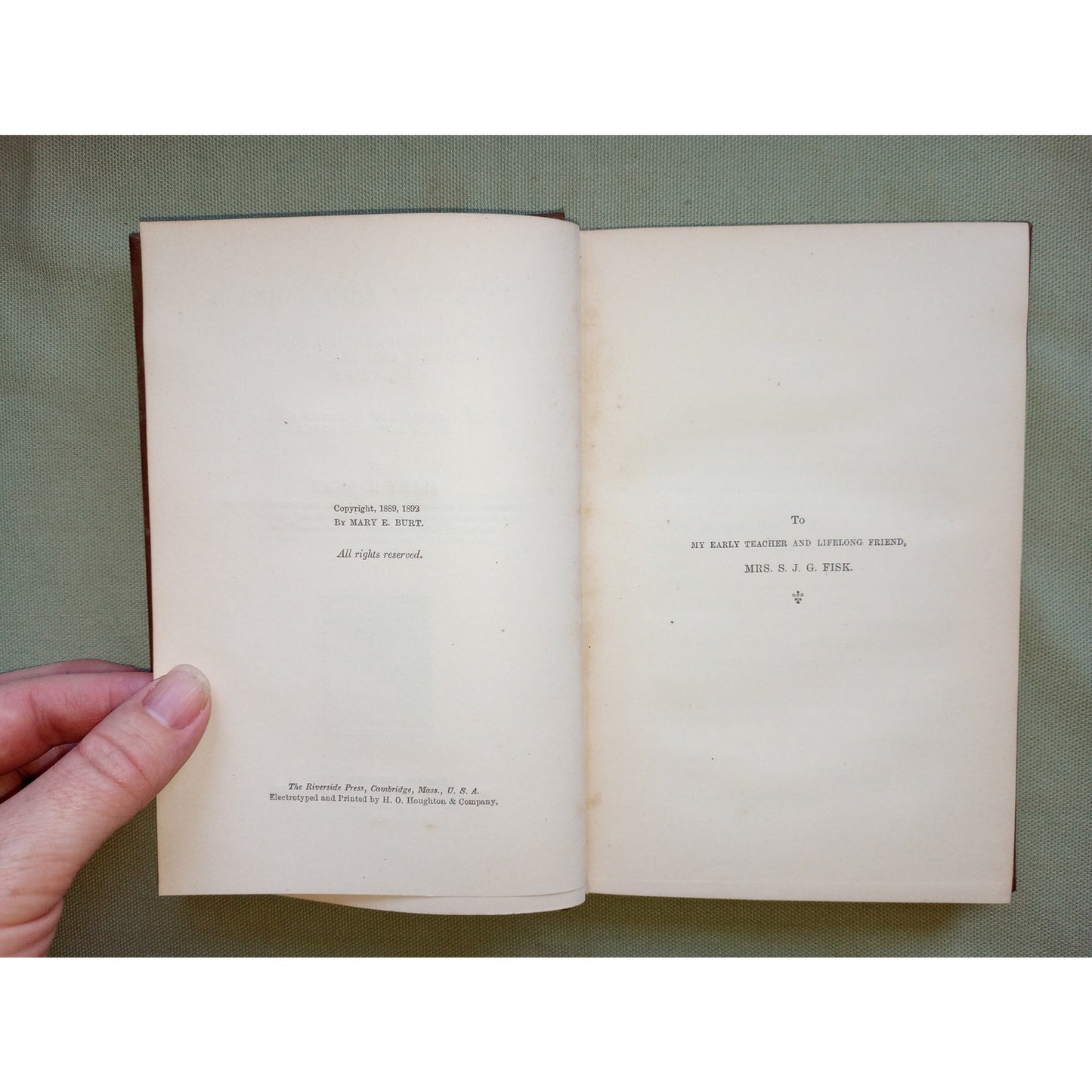 Literary Landmarks Mary E. Burt 1895 Antique Literature Plans for Grade School